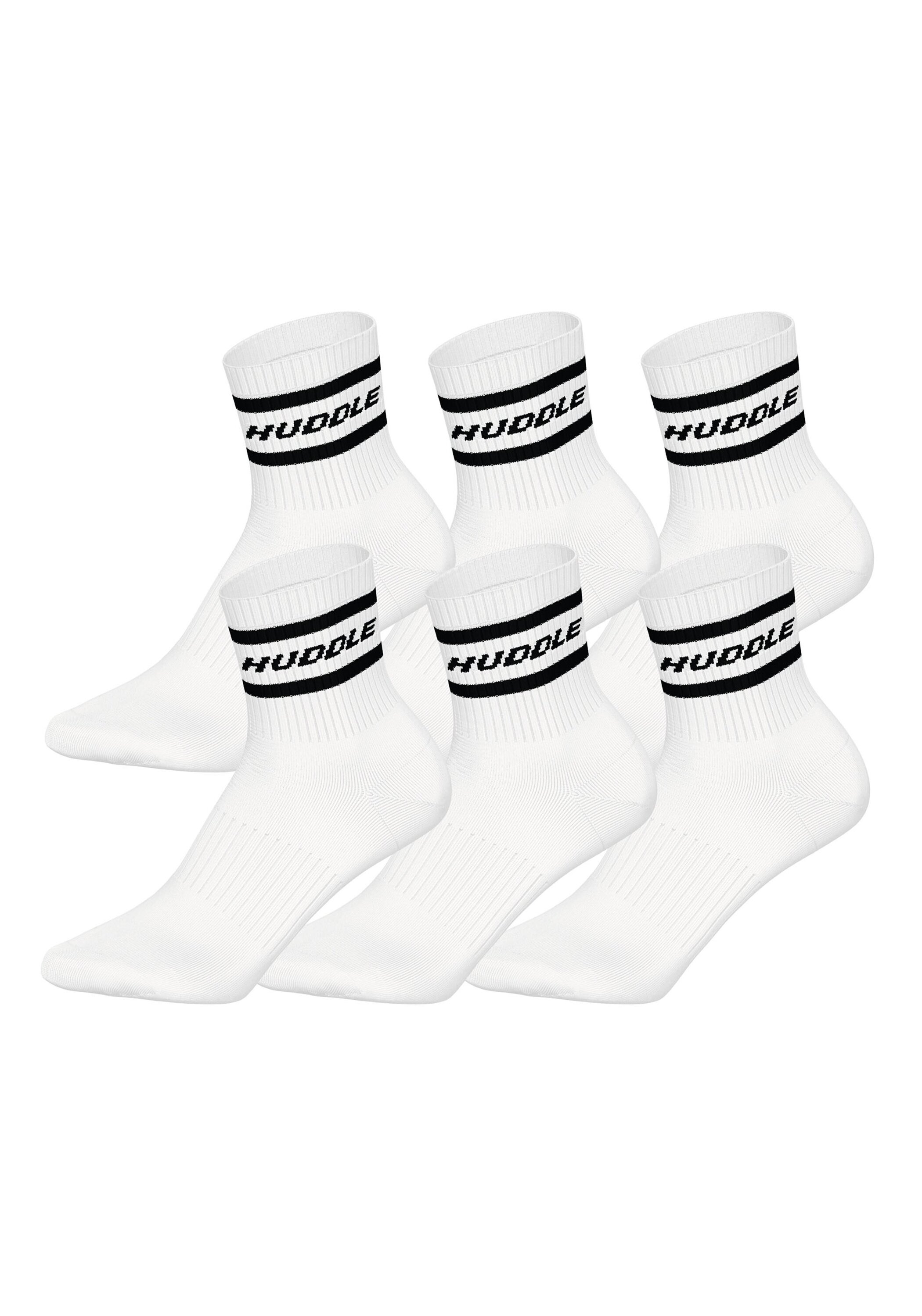 HUDDLE Kurzsocken "Socken HUDDLE 6pk Short Crew Socks Stripe 6er Pack" 6 Paar tlg.
