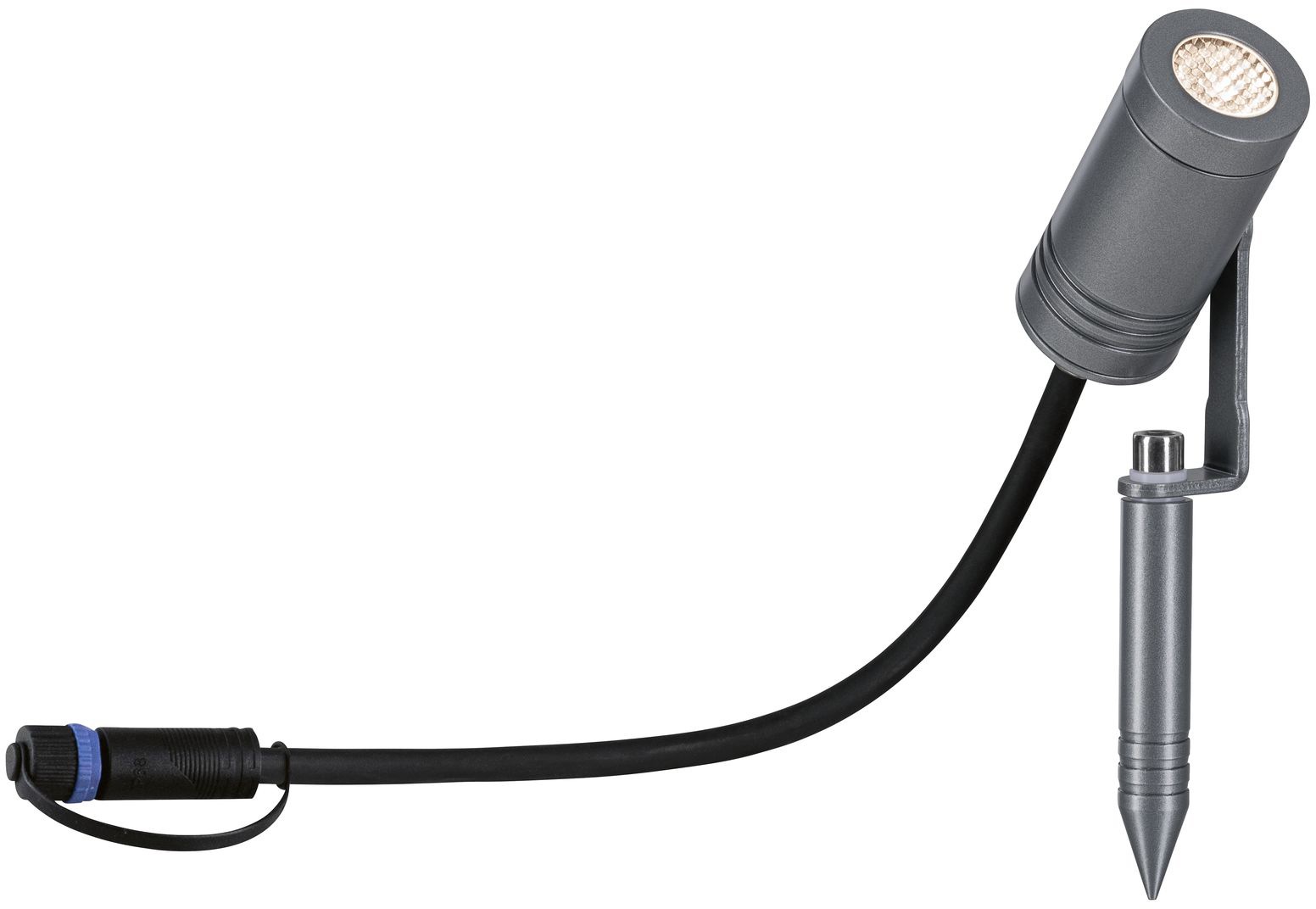 Paulmann LED Gartenstrahler »Plug&Shine«, 1 flammig-flammig, LED-Modul, 7W IP65 230V 3000K Alu Grey