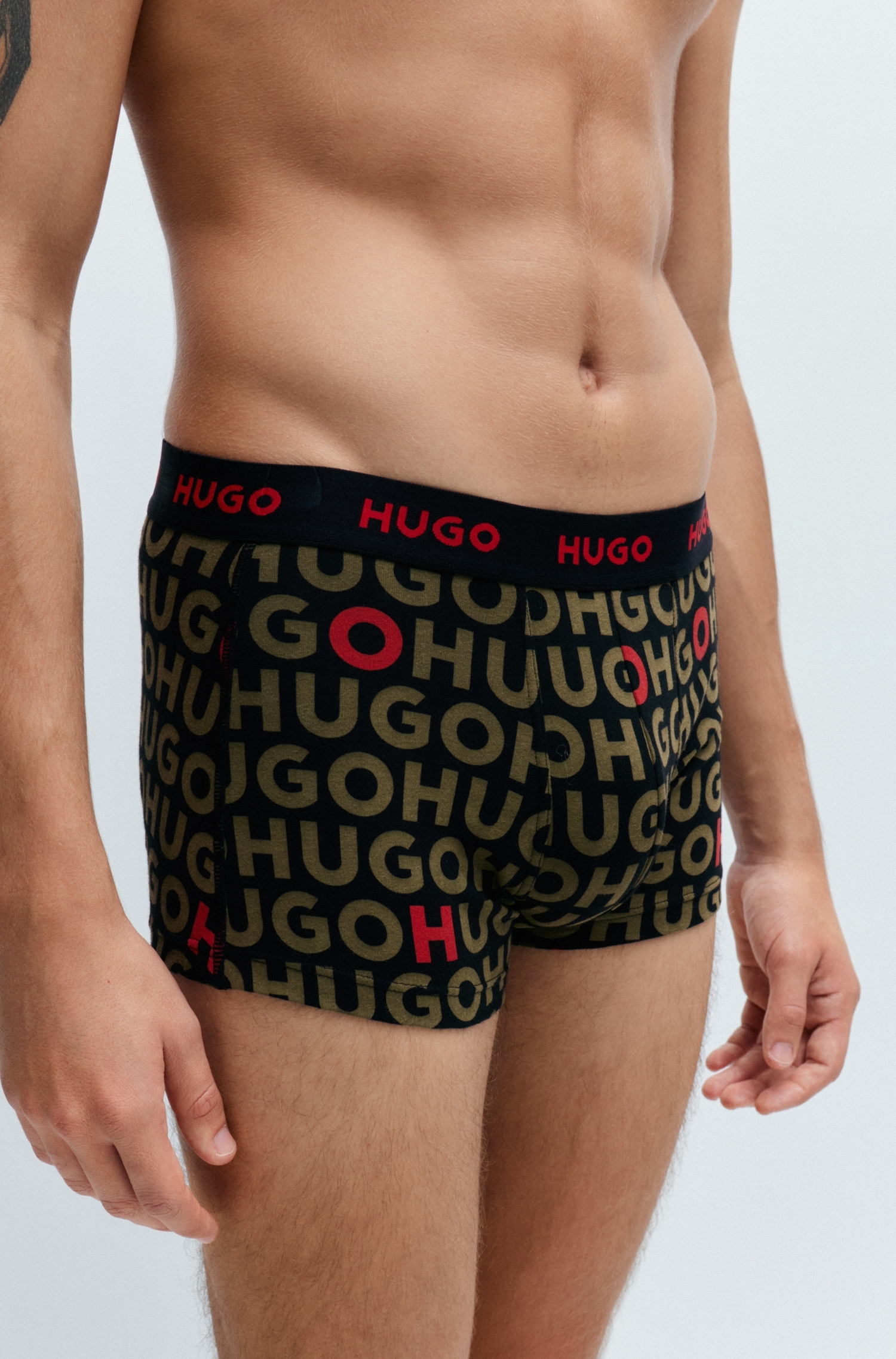 HUGO Underwear Trunk »TRUNK TRIPLET DESIGN«, (Packung, 3 St., 3er), mit elastischem Bund