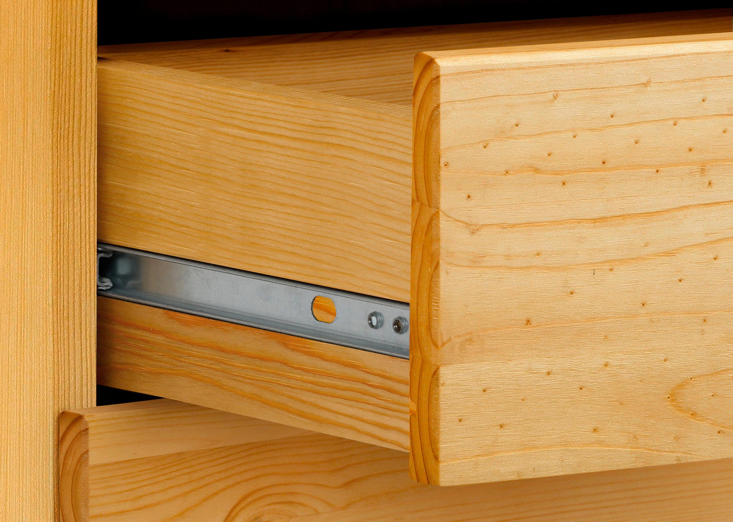 Home affaire Bücherregal »Soeren«, aus massiver Kiefer, in 2 Höhen, Tiefe 29 cm, mit 5 Schubkästen