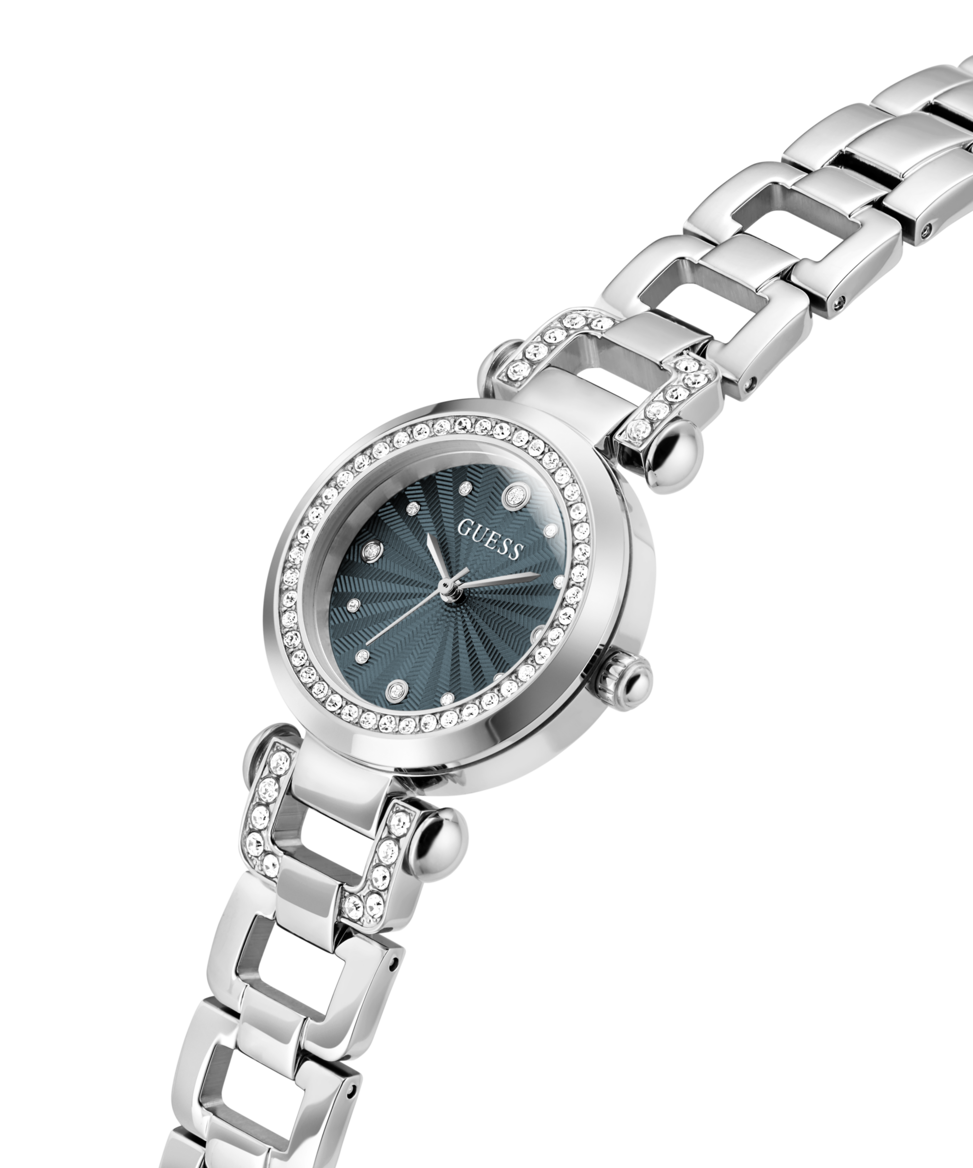 Guess Quarzuhr »GINGER« Armbanduhr, Damenuhr, Edelstahlarmband, analog