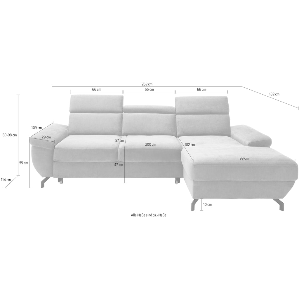 TRENDMANUFAKTUR Ecksofa »Rima«