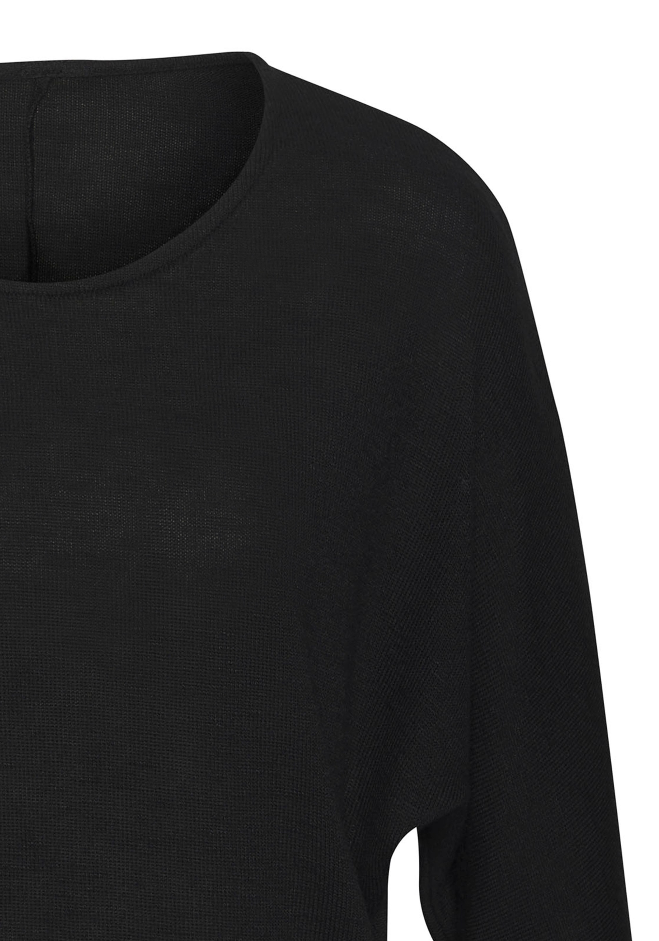 Thumbnail - Vivance Langarmshirt "mit breitem Bund", aus strukturiertem Feinstrick mit Viskose