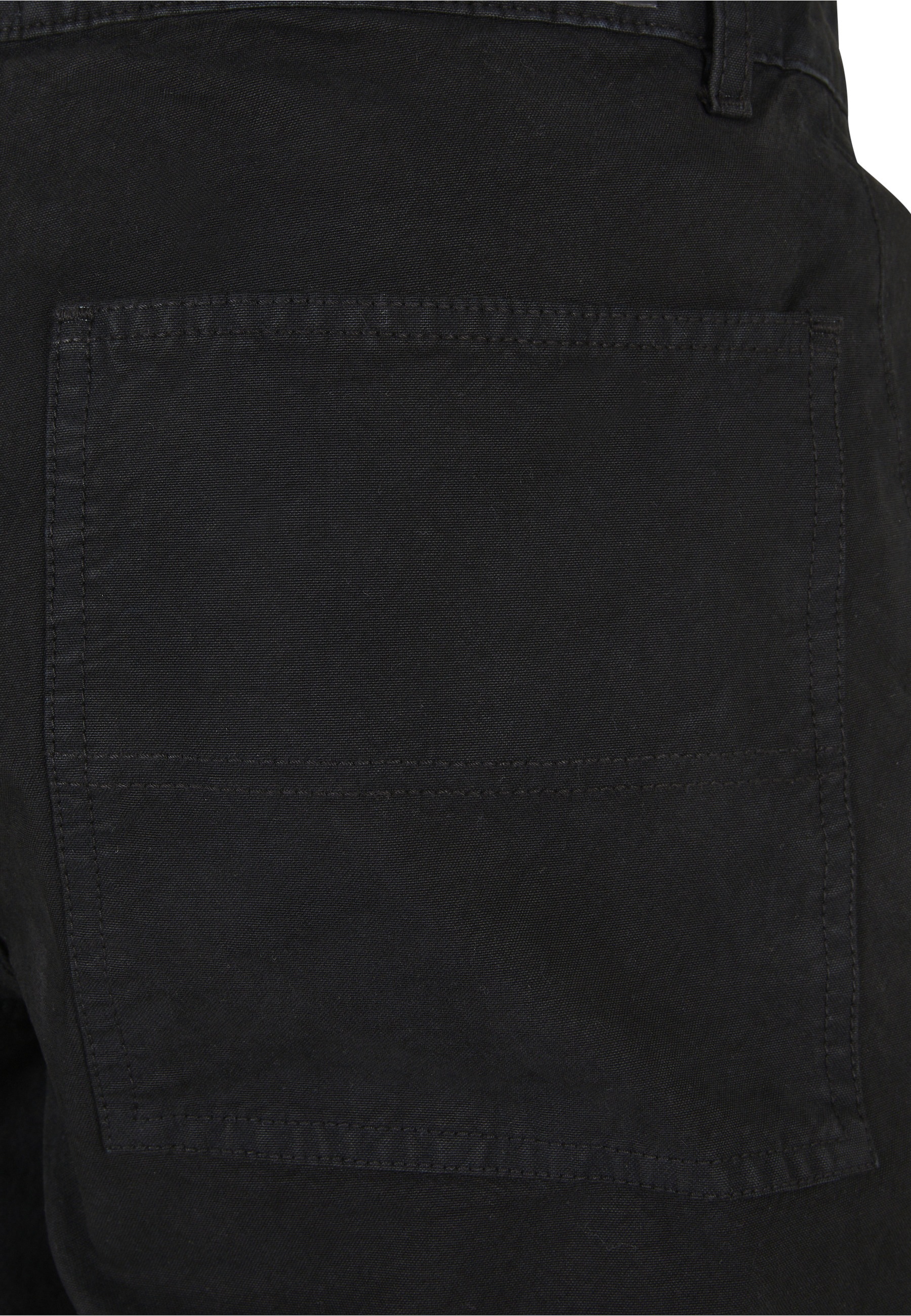 Stoffhose URBAN CLASSICS "Urban Classics Herren Canvas Pants", Herren, Gr. 36, Normalgrößen, schwarz, 100% Baumwolle, unifarben, relaxed fit, Hosen Stoffhose 3