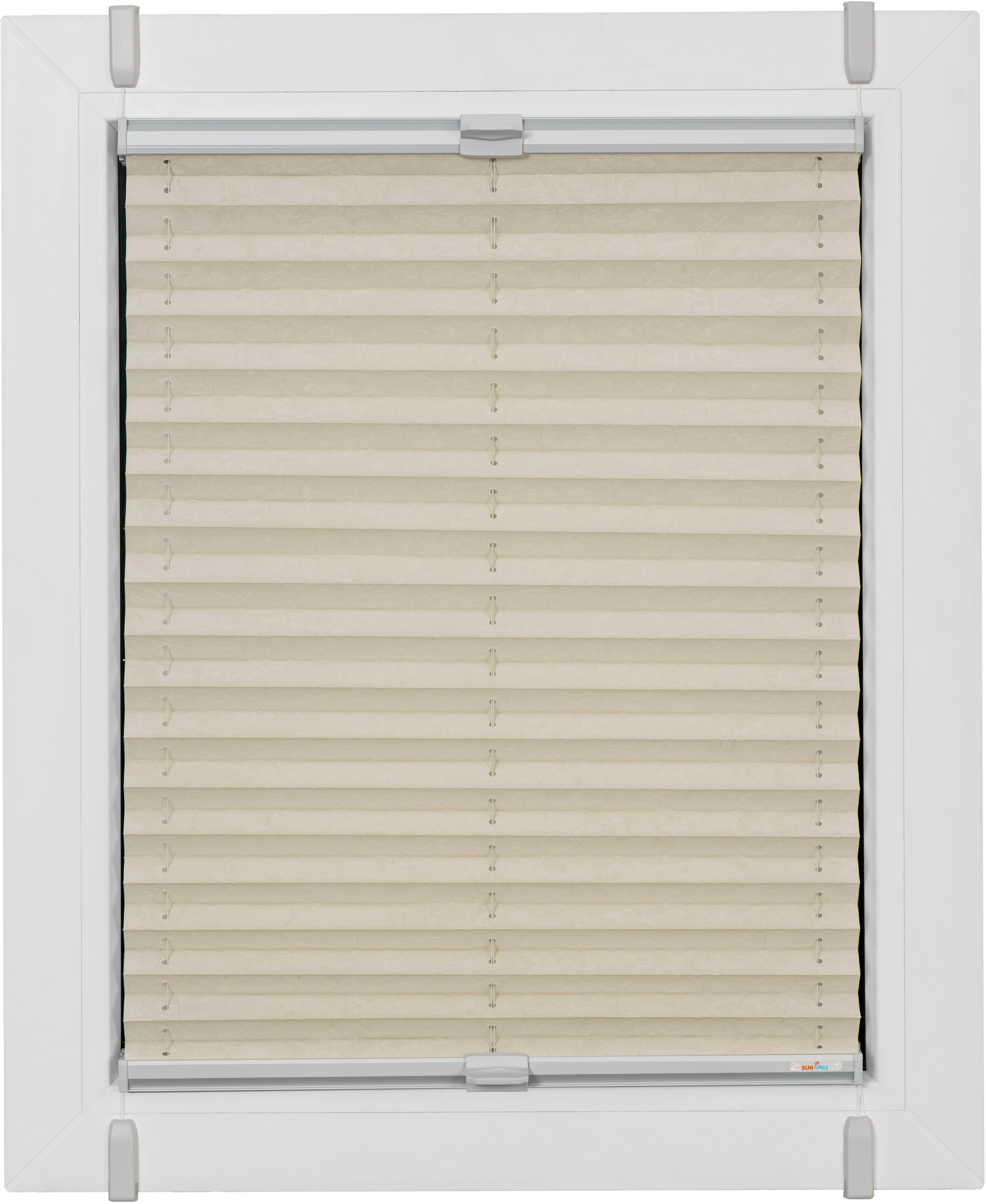 sunlines "One Size Style Crush" blickdicht ohne Bohren verspannt Zubehörfarbe grau, zum Klemmen