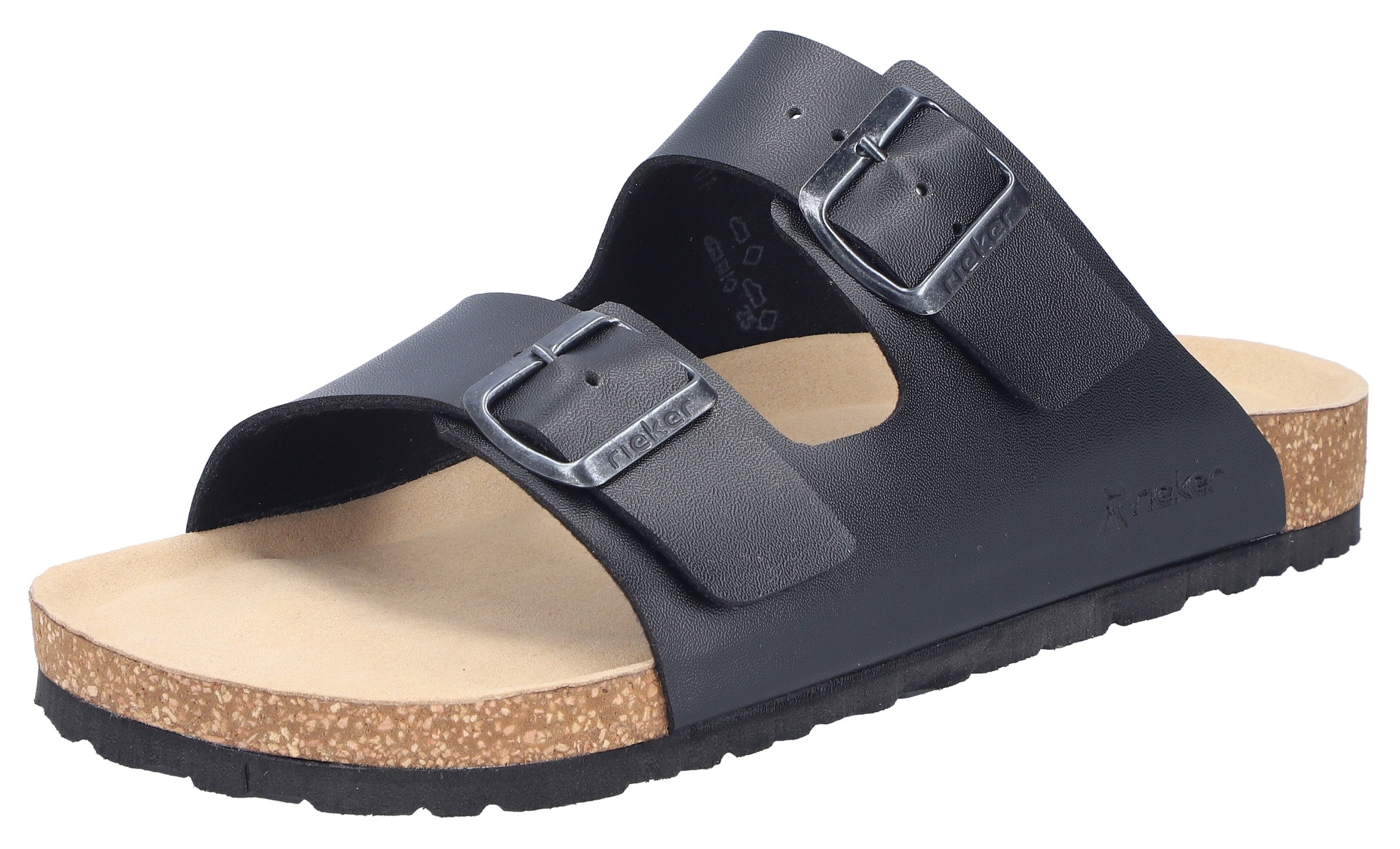 Rieker Pantolette Sommerschuh, Schlappen, Hausschuh, mit zwei Schnallenvers günstig online kaufen