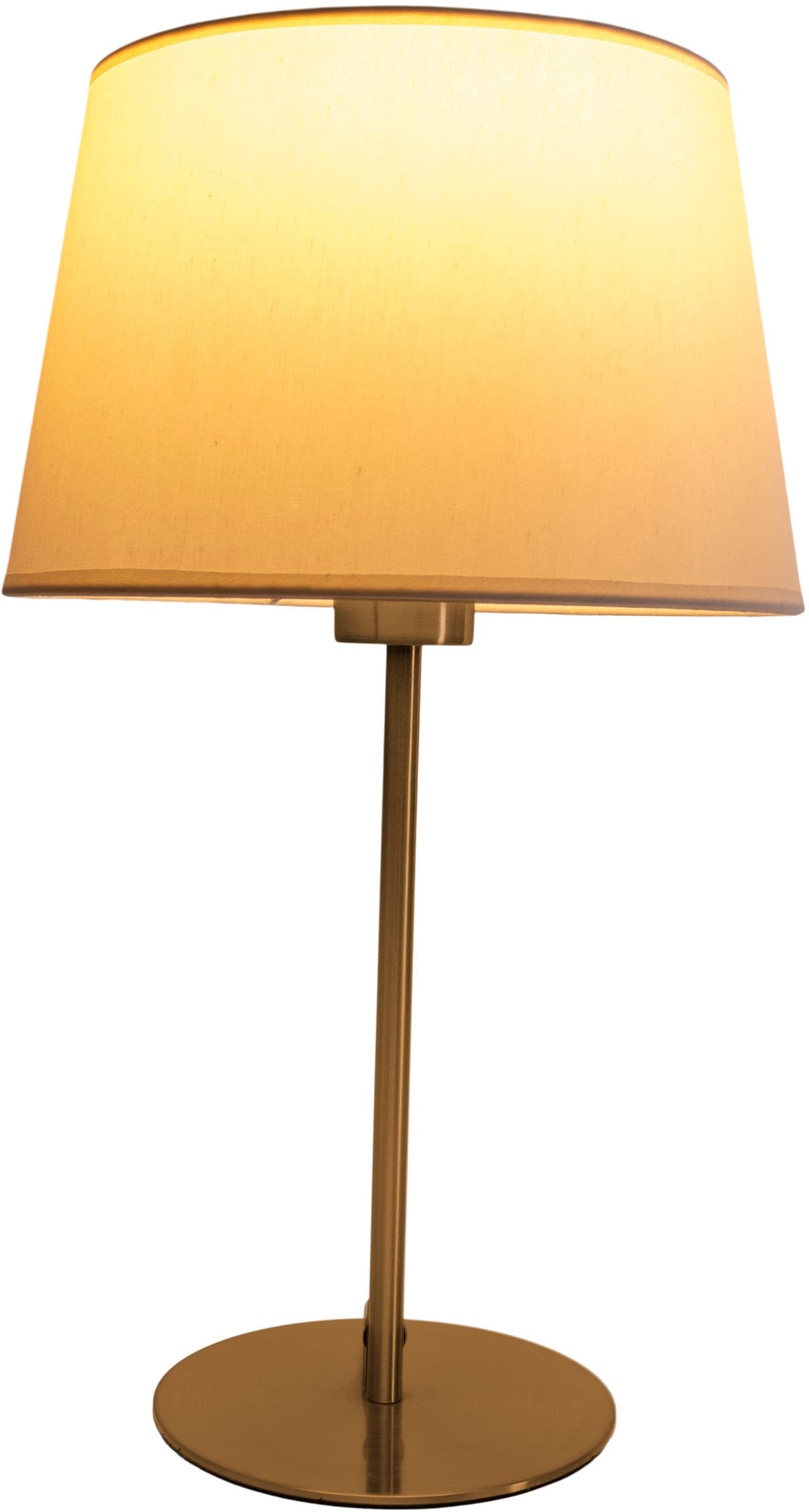 näve Tischleuchte »Bologna«, 1 flammig, Leuchtmittel E27 | ohne Leuchtmittel, Eisen/Textil, messing/beige, exkl. 1xE27 max. 40W, Höhe: 45cm