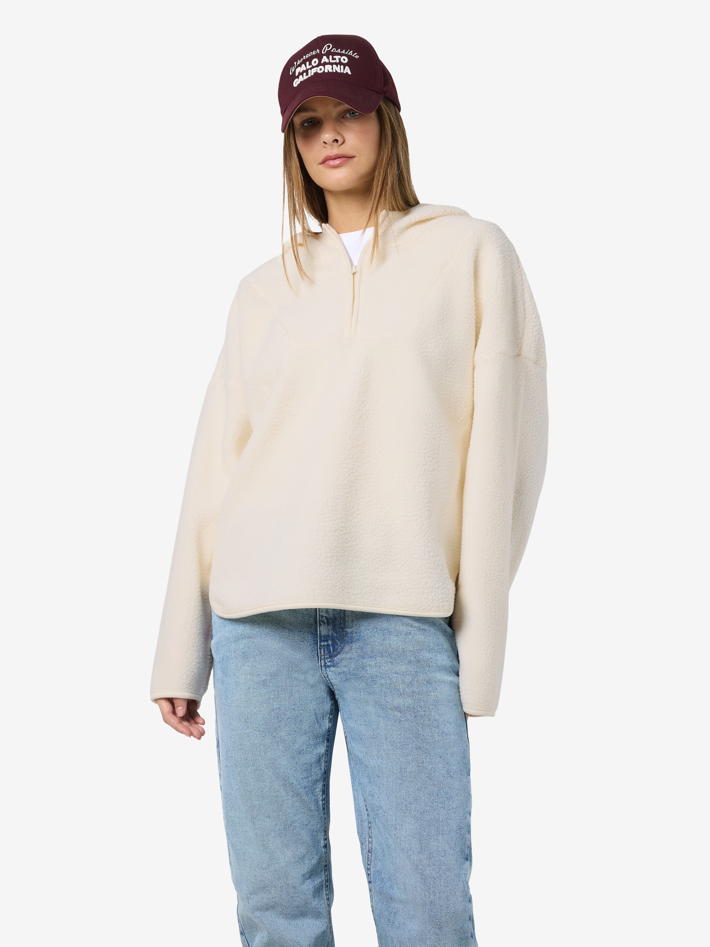Noisy may Fleecepullover »NMCOZY L/S HALFWAY ZIP SWEATER JRS NOOS«