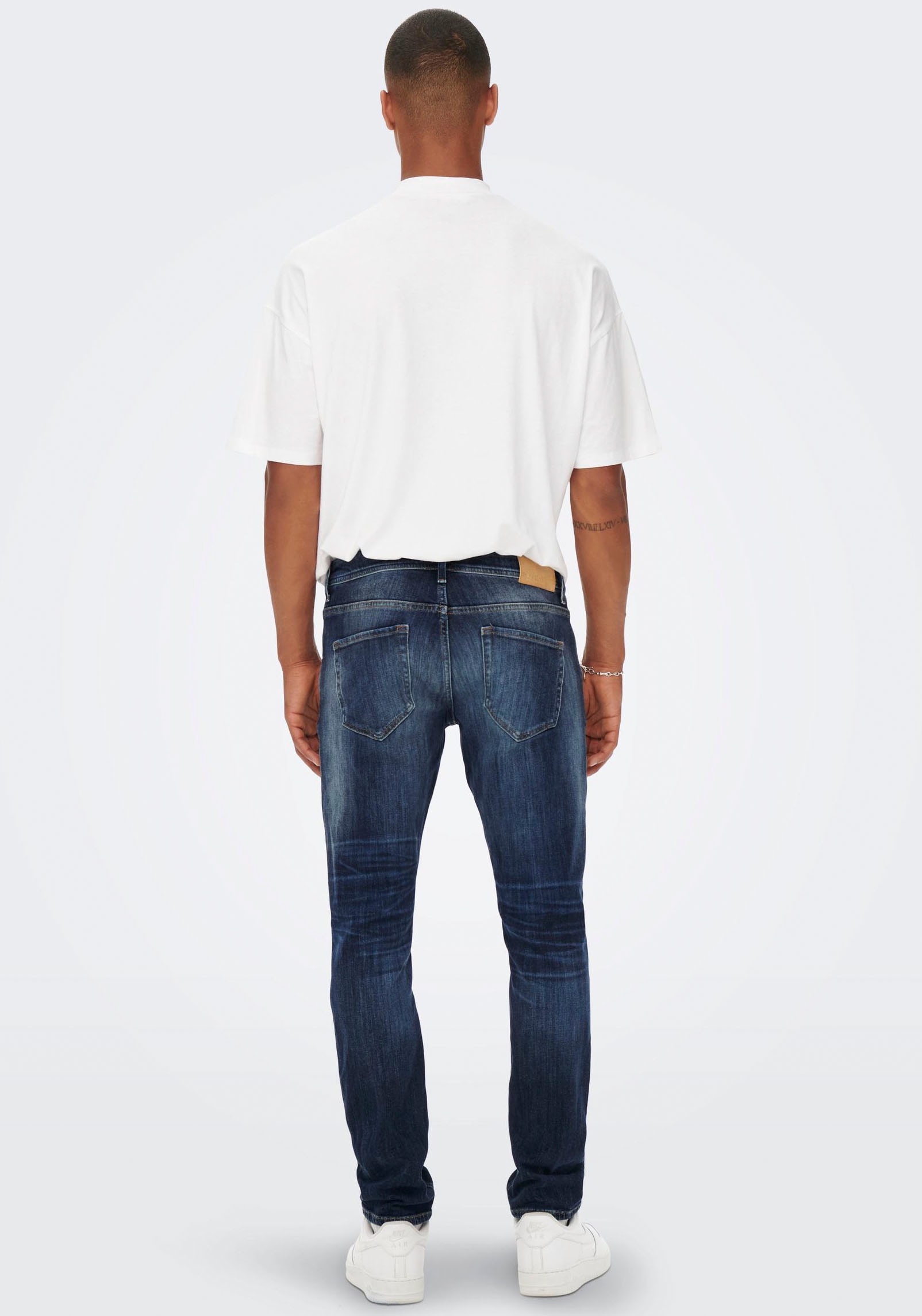 ONLY & SONS Straight-Jeans »ONSWEFT REGULAR WB 0021 TAI DNM NOOS«, im 4-Pocket-Style