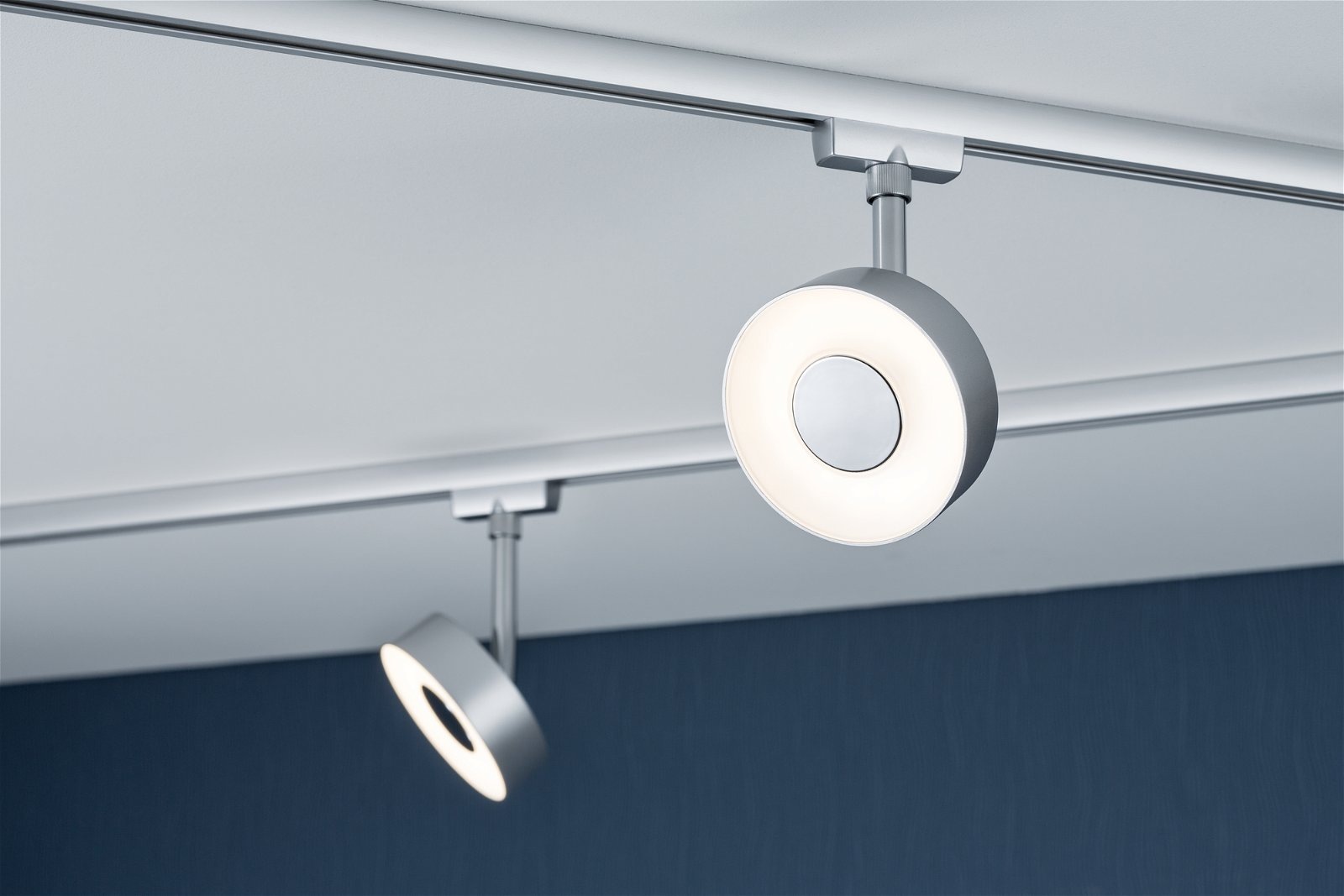 Paulmann Schienensystem-Leuchten »URail Schienenspot Circle Einzelspot 222lm 5,3W 2700K 230V Chrom matt«, dimmbar, Einzelspot