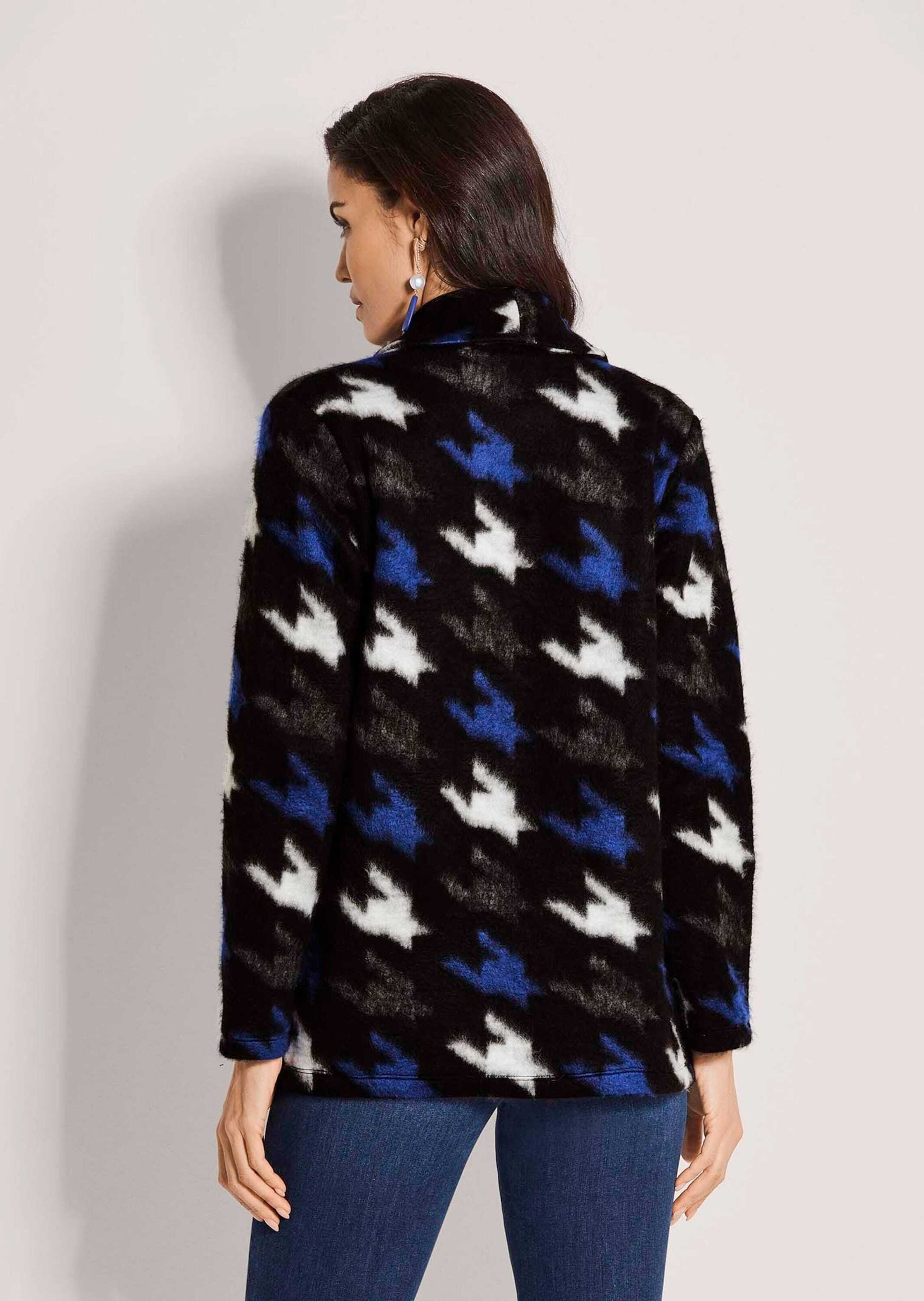 MADELEINE Langarmshirt »Shirt Shirtjacke mit Hahnentrittmuster«
