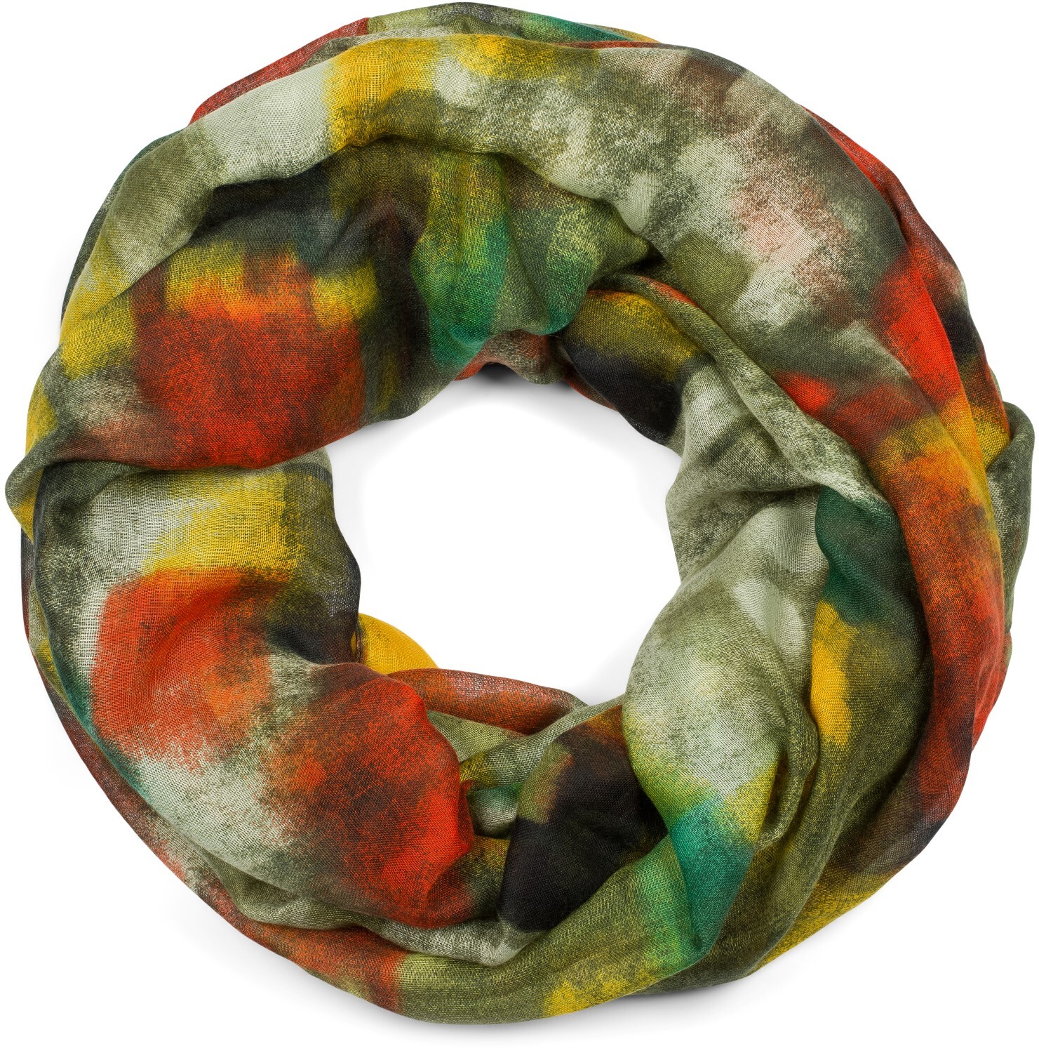 styleBREAKER Loop "Loop Schal mit buntem Pinselstrich Muster" 1 Stk.