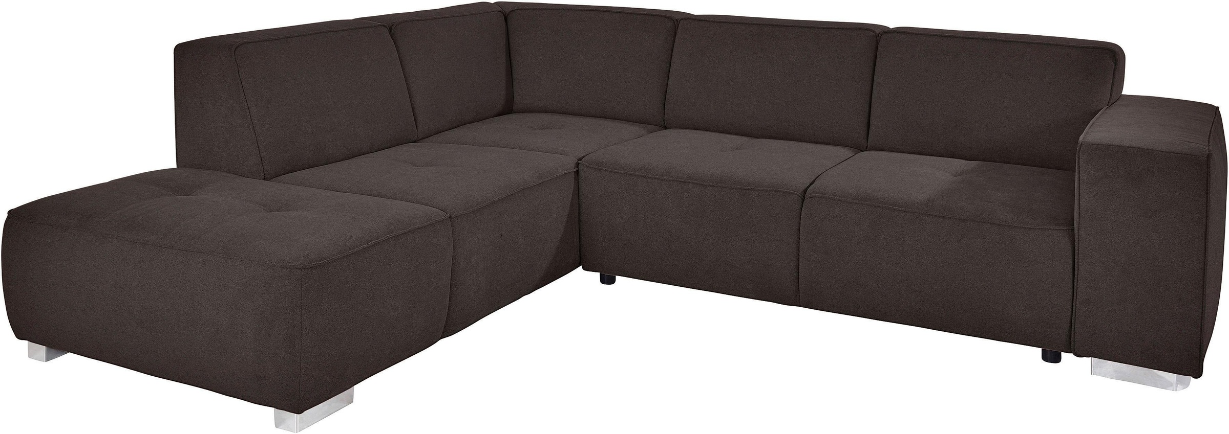 Home affaire Ecksofa "Sapporo L-Form" wahlweise Bettfunktion oder Sitztiefe günstig online kaufen