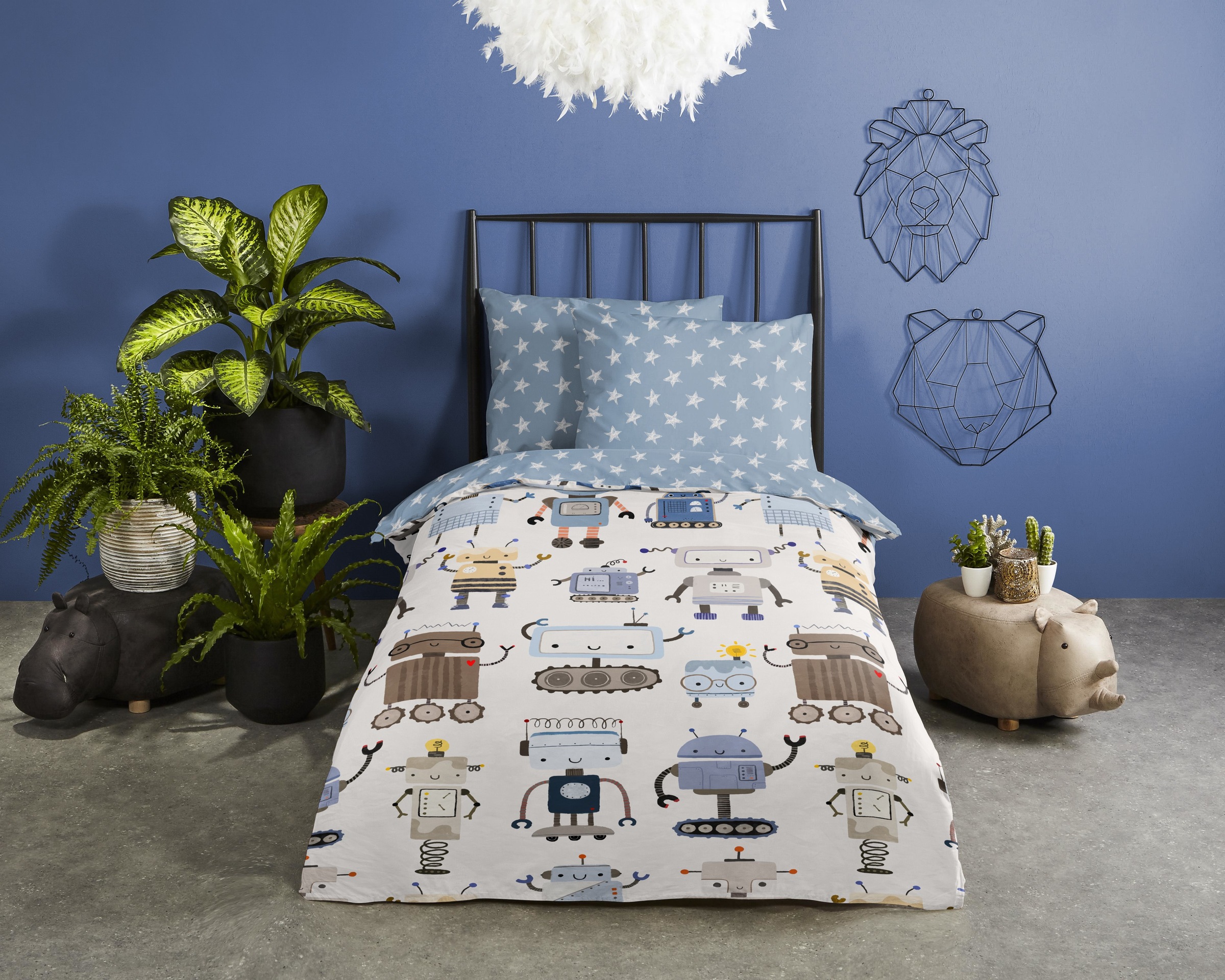 good morning Babybettwäsche "Robo" 2 Stk. Baumwolle, Reißverschluss, Wendeo günstig online kaufen