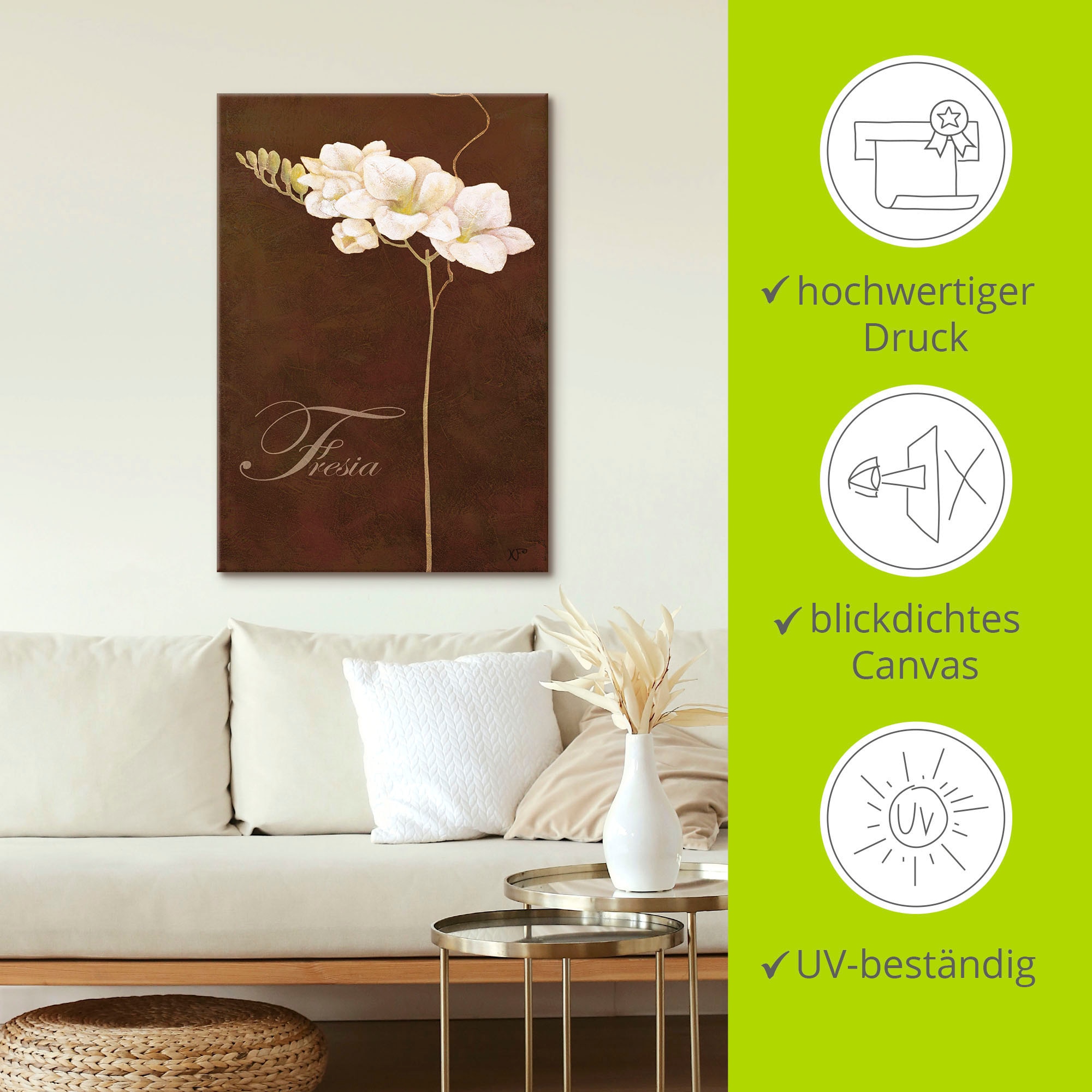 Artland Wandbild »Freesie«, Blumen, (1 St.), als Leinwandbild in verschied. Größen