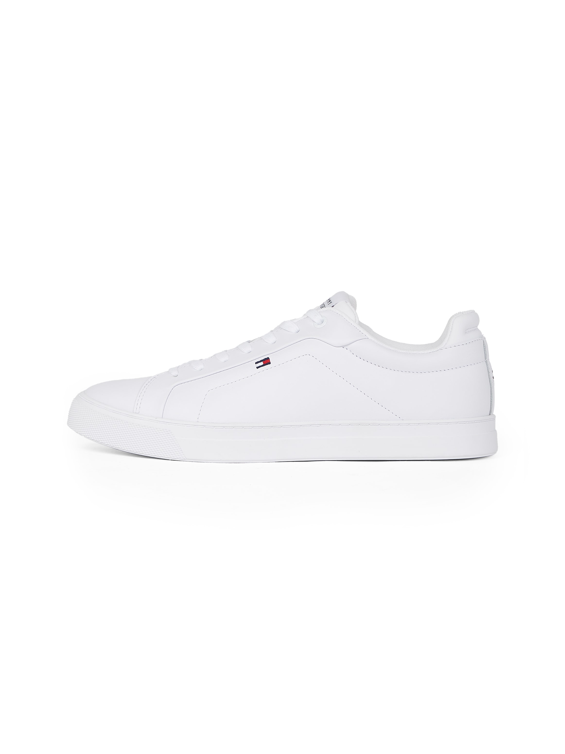 Tommy Hilfiger Plateausneaker »ICON COURT LTH FLAG ESS«, Freizeitschuh, Halbschuh, Schnürschuh mit kleiner Logoflagge