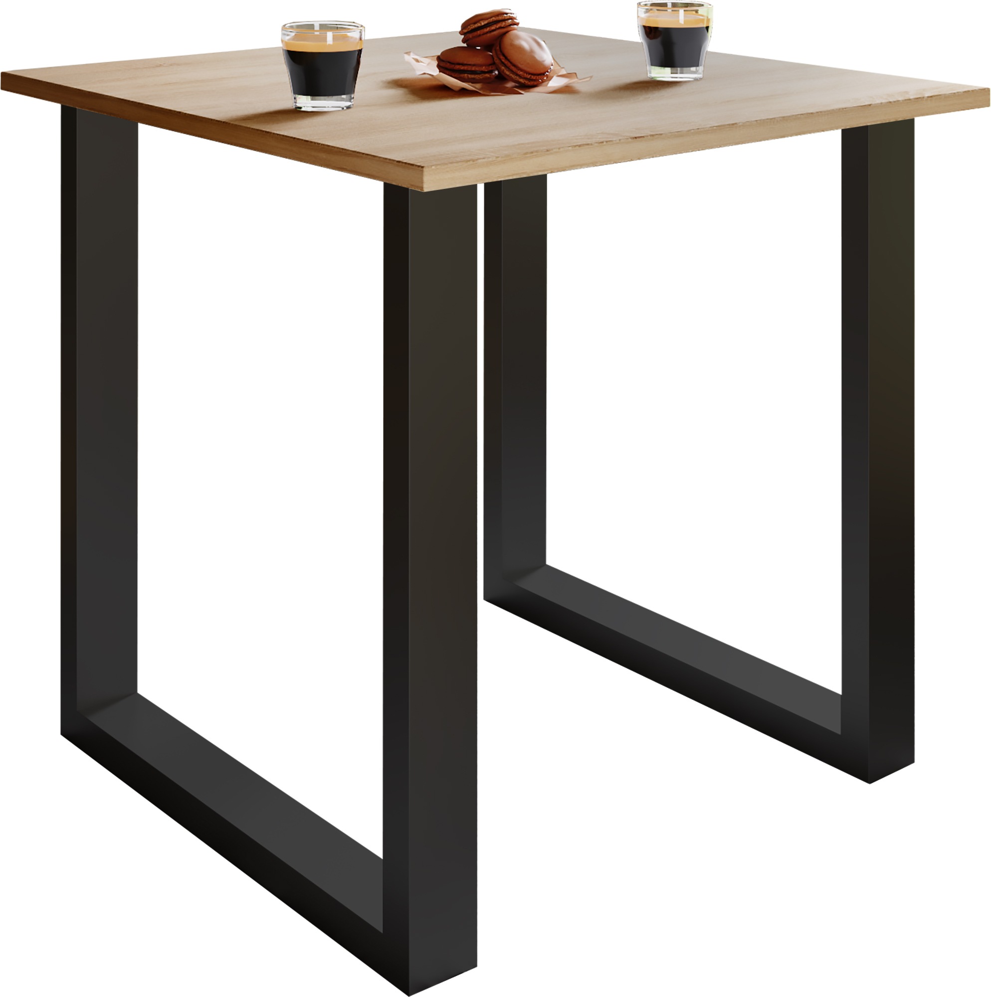 Esstisch VCM "Premium Holz Esstisch Küchentisch Xona U 80x50", braun (schwarz, sonoma, eiche), B:80cm T:50cm, Tische, Esstisch