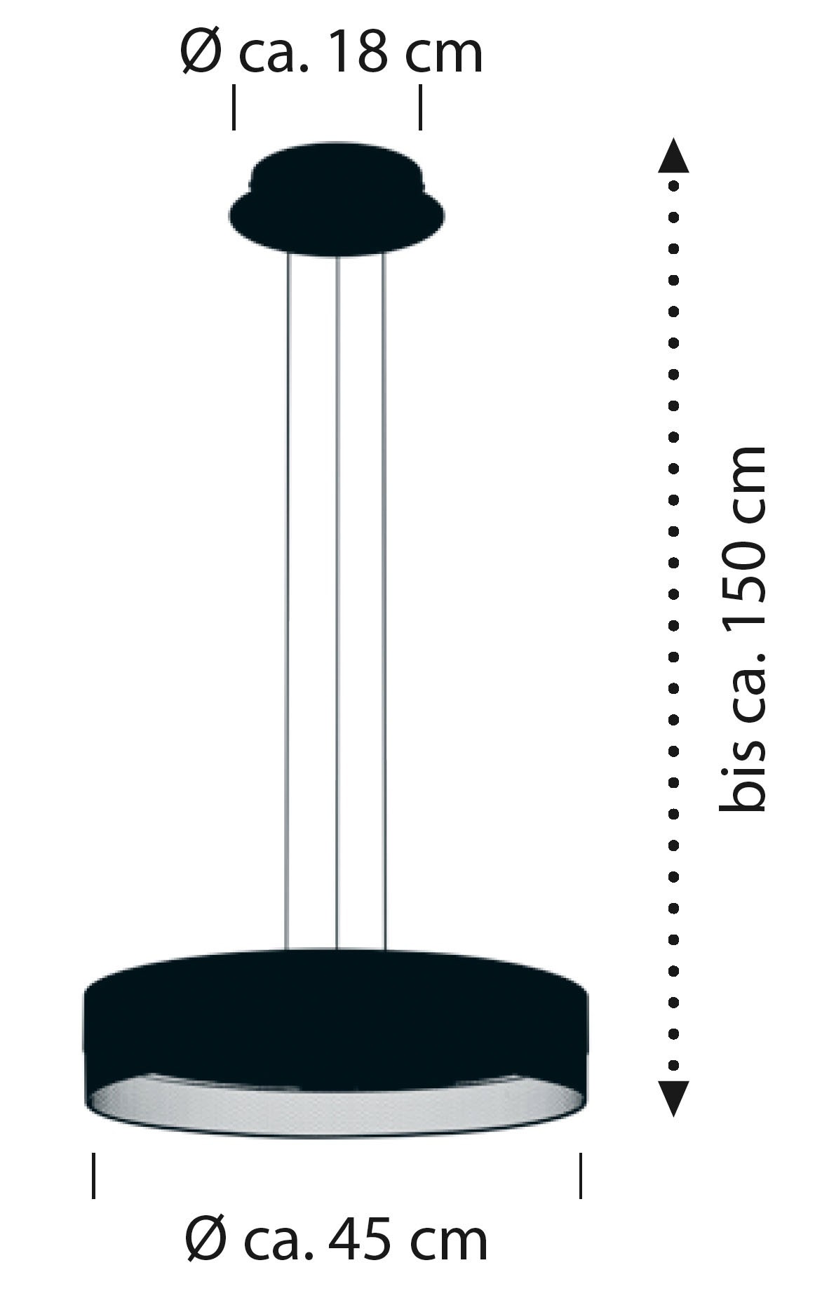 HELL höllisch gutes Licht LED Pendelleuchte »MESH« LED-Modul 1 Stk. Warmweiß B-Link Fernbedienung,  In der Höhe einstellbar
