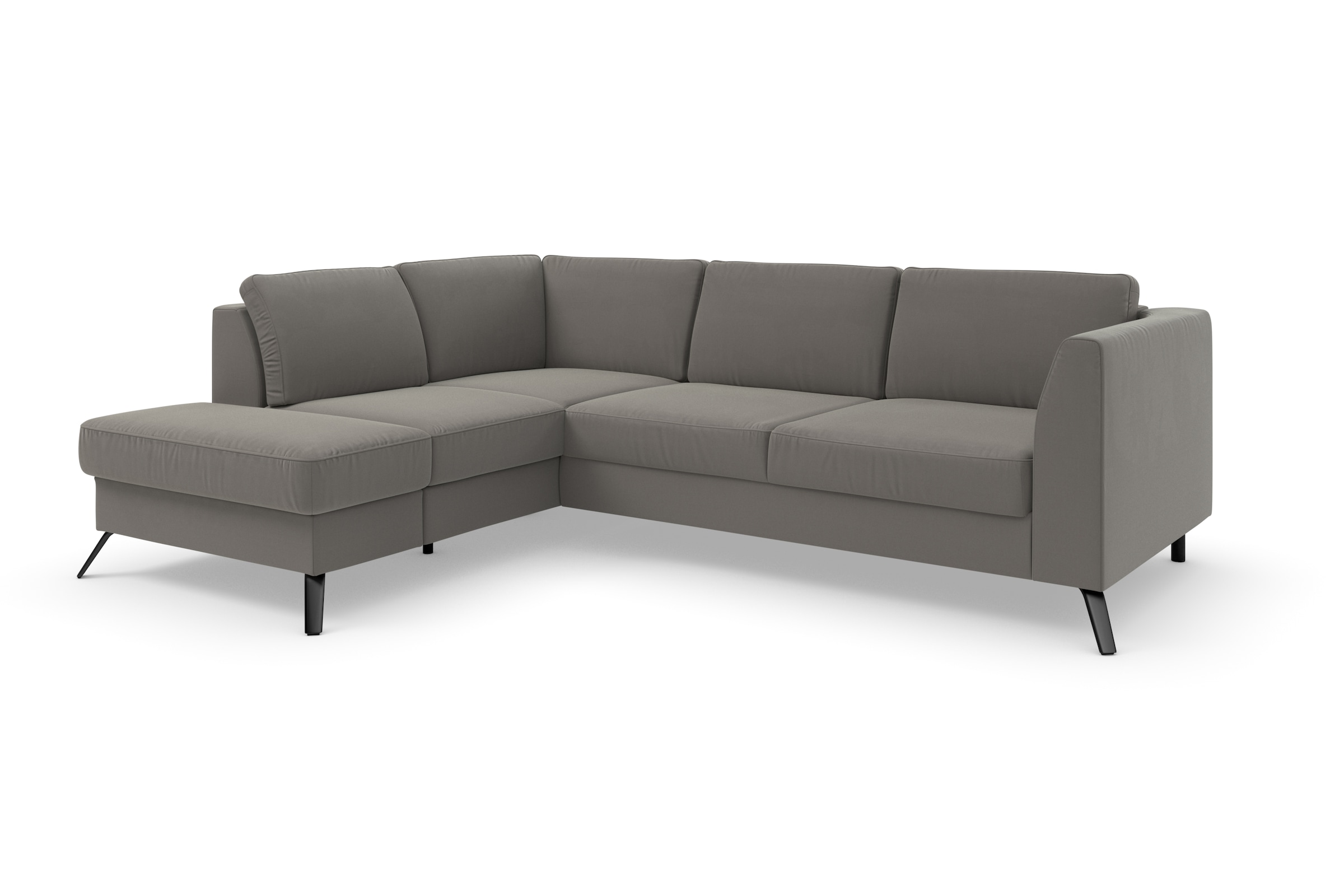 sit&more Ecksofa »Olsen L-Form«, inklusive Sitztiefenverstellung, wahlweise mit Bettfunktion, 15cm hoch