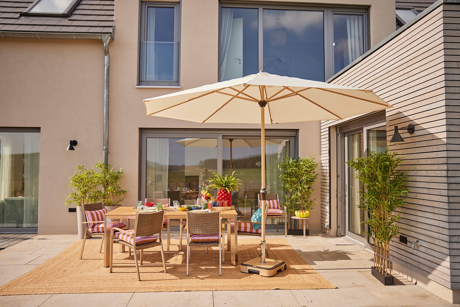 Garden Pleasure Garten-Essgruppe »FLORENCE« 9 Stk. tlg. stapelbar