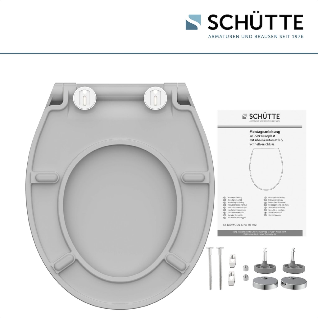 Schütte WC-Sitz »SLIM«, Duroplast, Absenkautomatik, Schnellverschluss, besonders flache Form