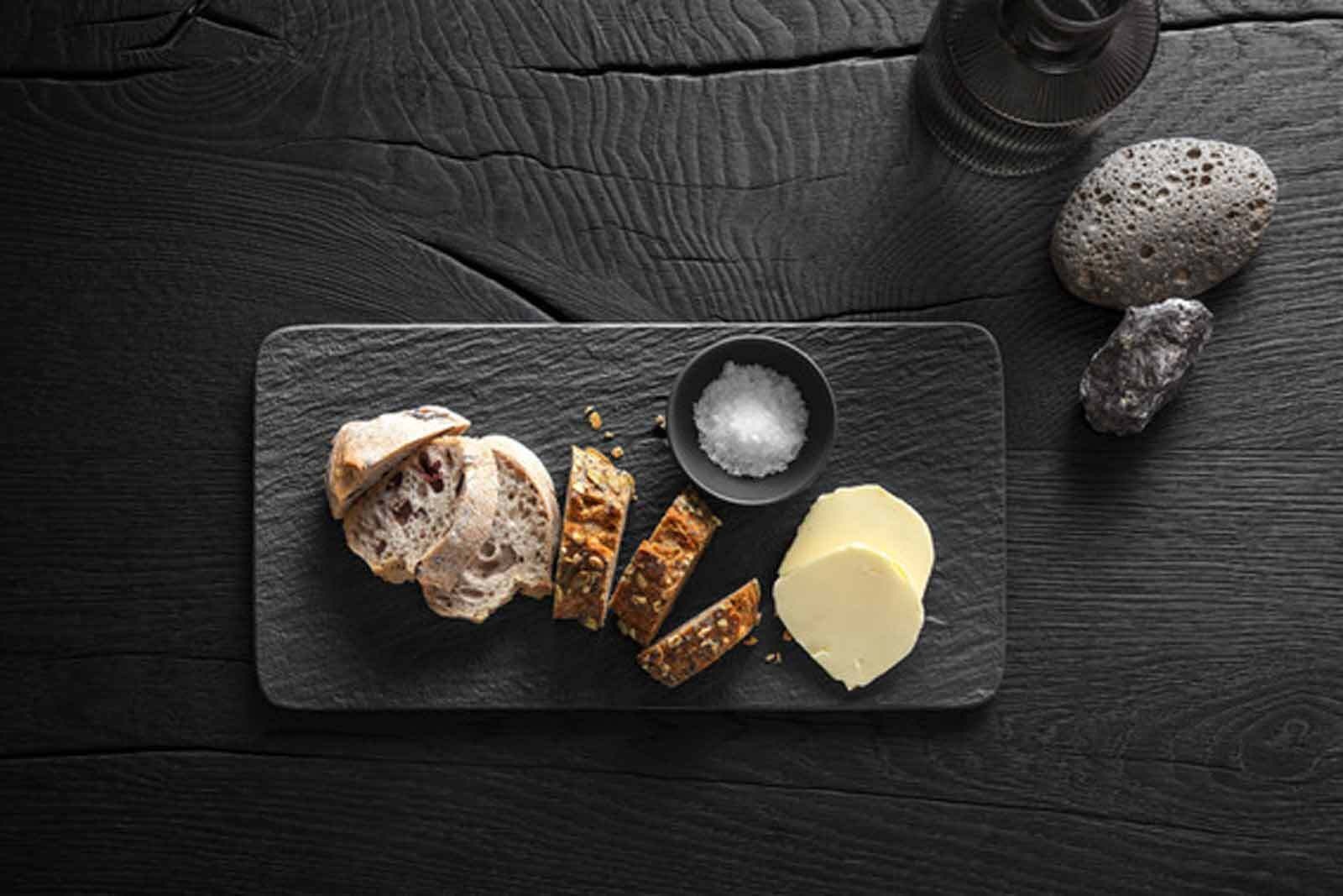 Villeroy & Boch Servierplatte »Servierplatten Manufacture Rock 2er Set schwarz«