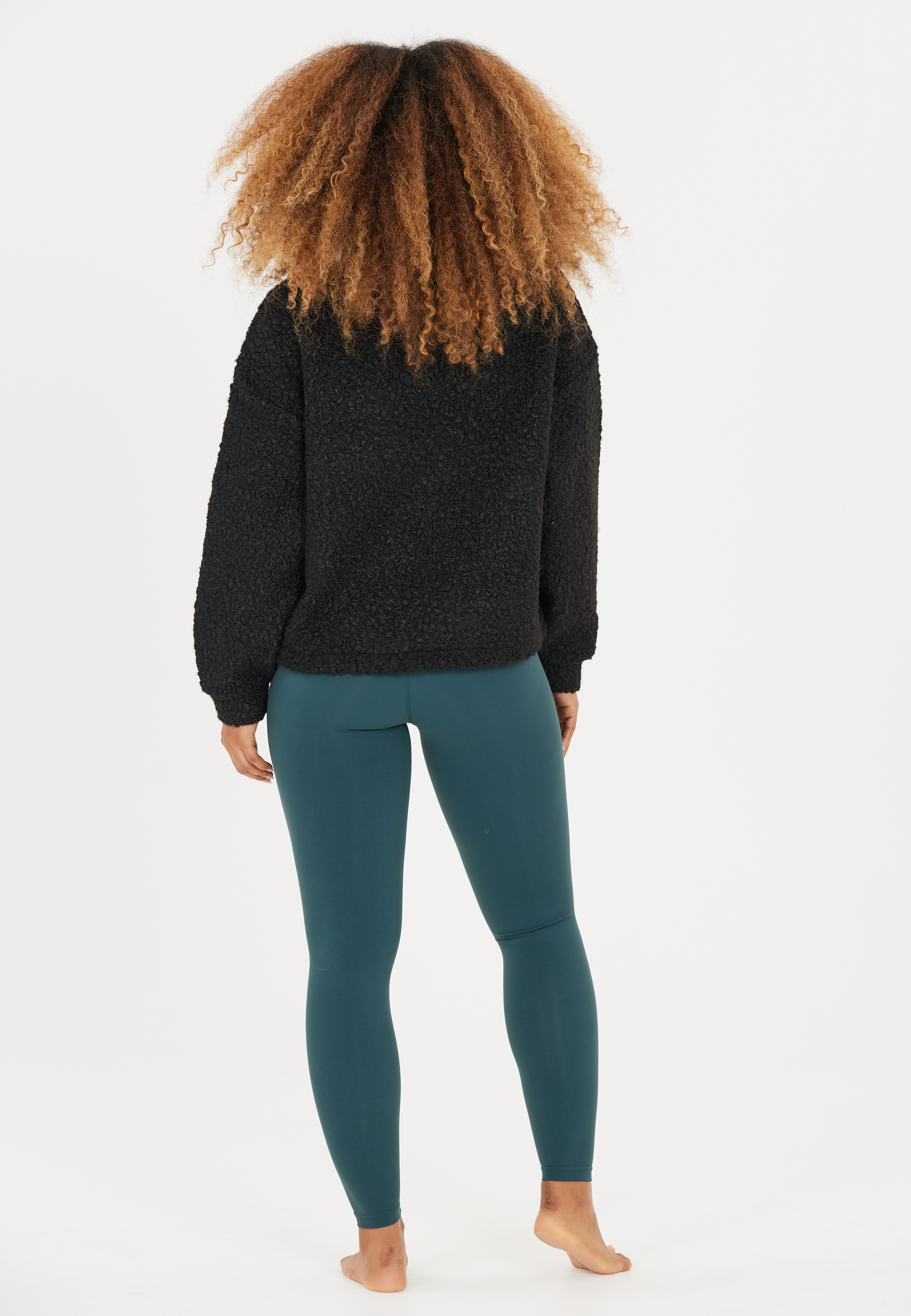 ATHLECIA Strickpullover »Florrie«, mit Teddy-Fleece und halbem Reißverschluss