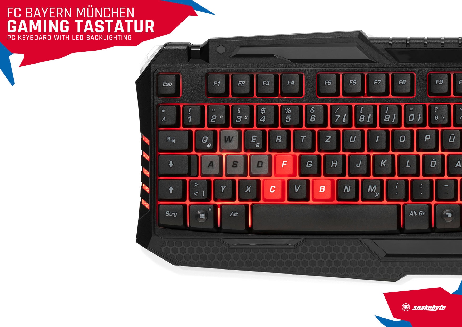 Snakebyte Gaming-Tastatur »FC Bayern München PC-Gaming Tastatur«