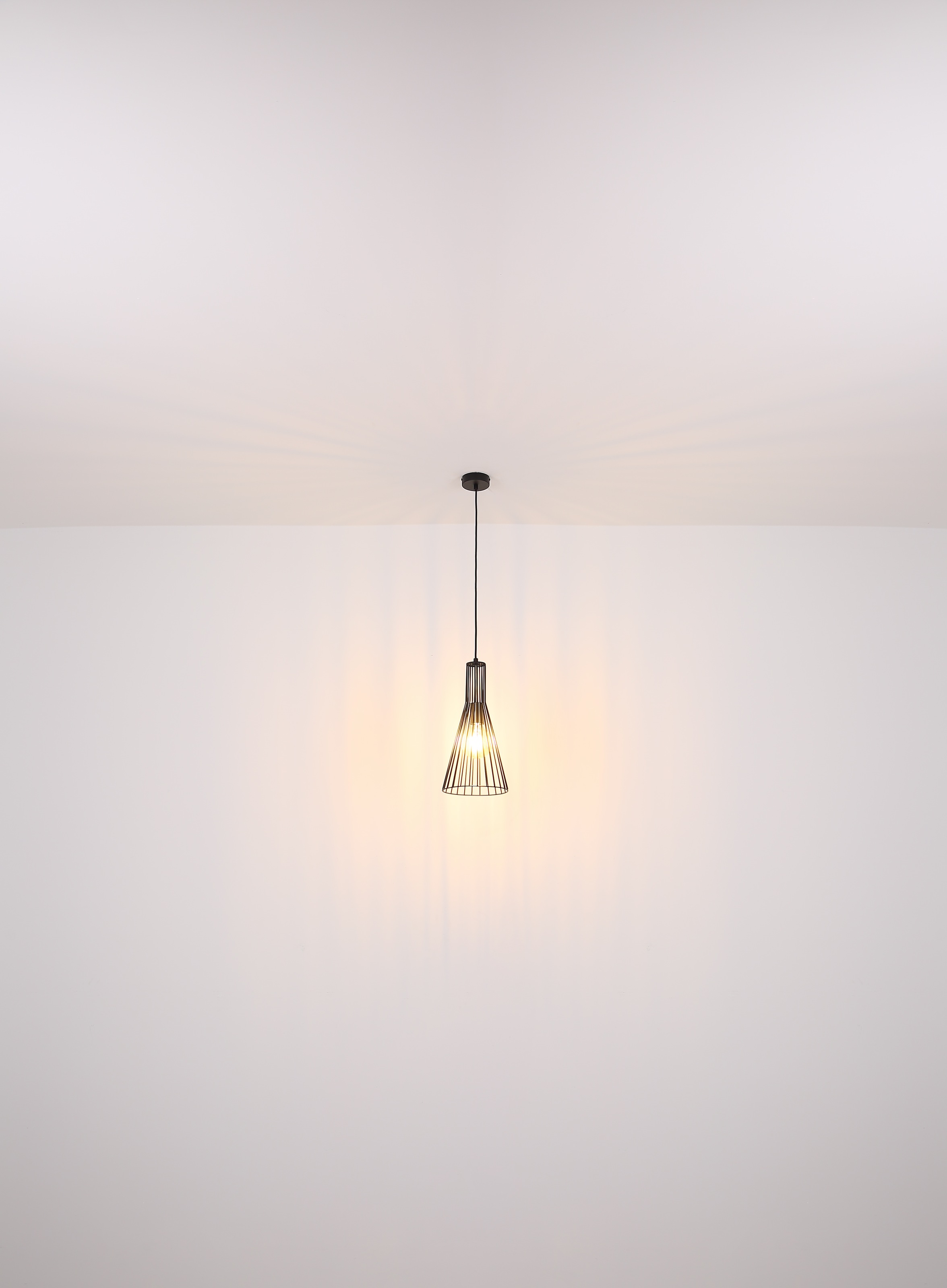 GLOBO LIGHTING Hängeleuchte »MILLI« E27 1 Stk. Hängelampe schwarz altmessing ø: 200mm Wohnzimmer Esszimmer