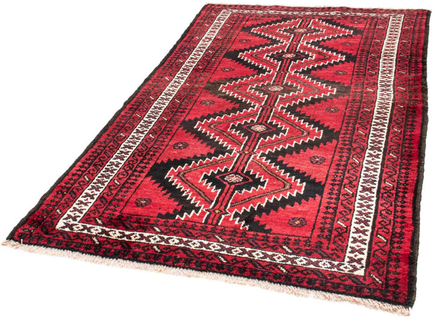 Wollteppich »Belutsch Medaillon Rosso 203 x 123 cm«, rechteckig, Handgeknüpft