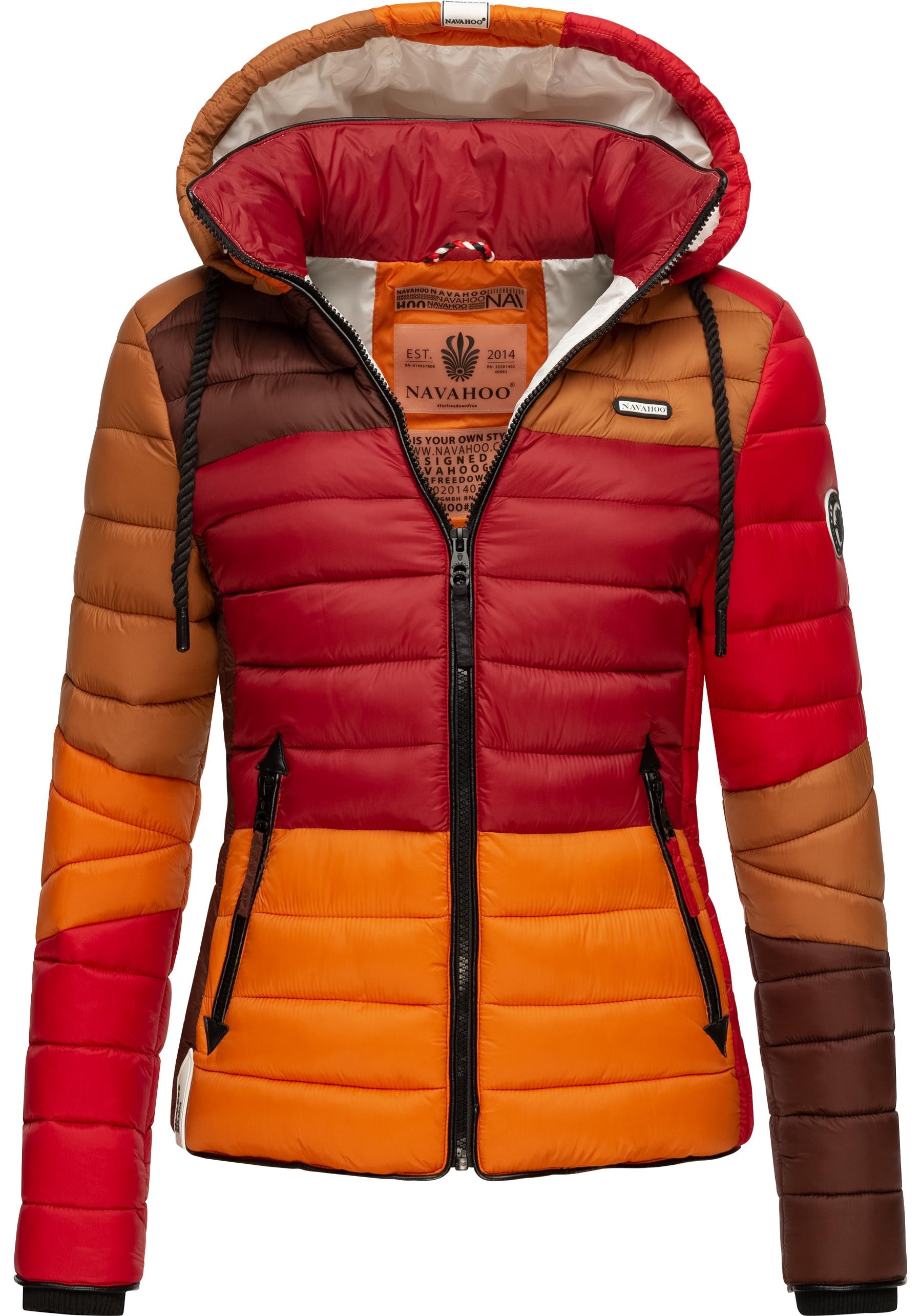 Navahoo Steppjacke "Lulana Multikulti" mit Kapuze leichte Übergangsjacke mi günstig online kaufen