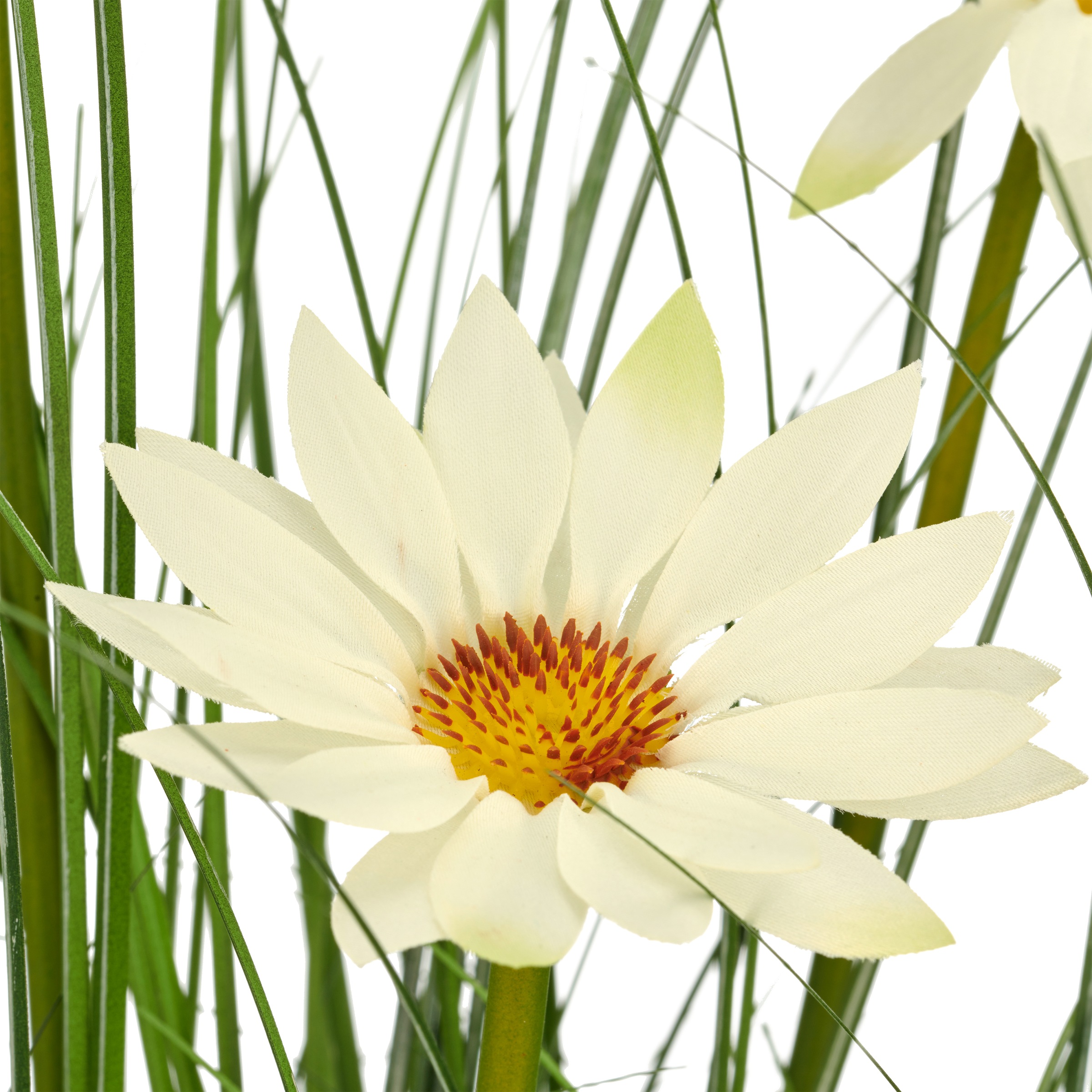 Creativ green Kunstgras »Gras mit Margeriten« mit naturgetreuen Halmen