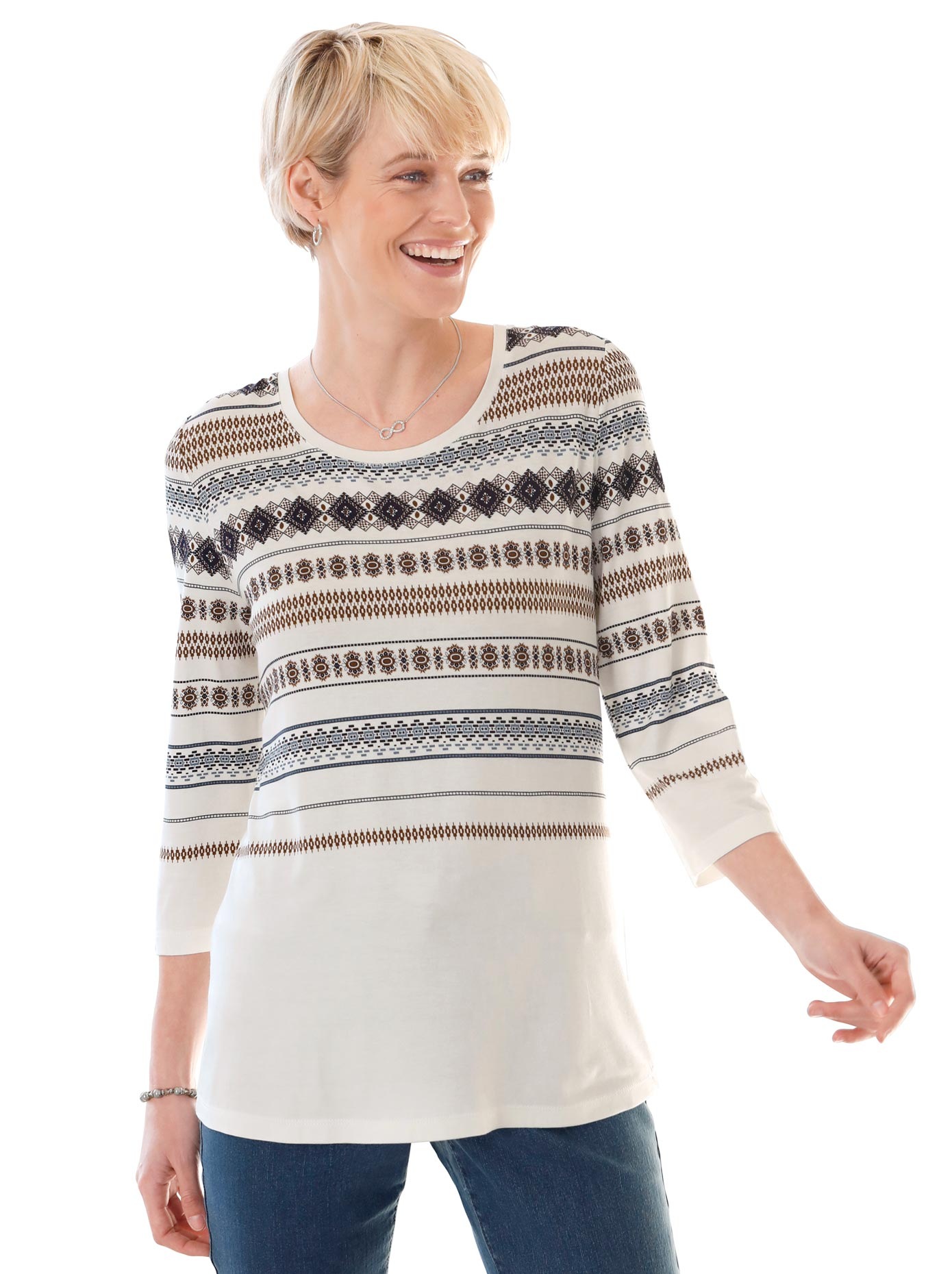 Casual Looks 3/4-Arm-Shirt »Druck-Shirt« (1 tlg.)