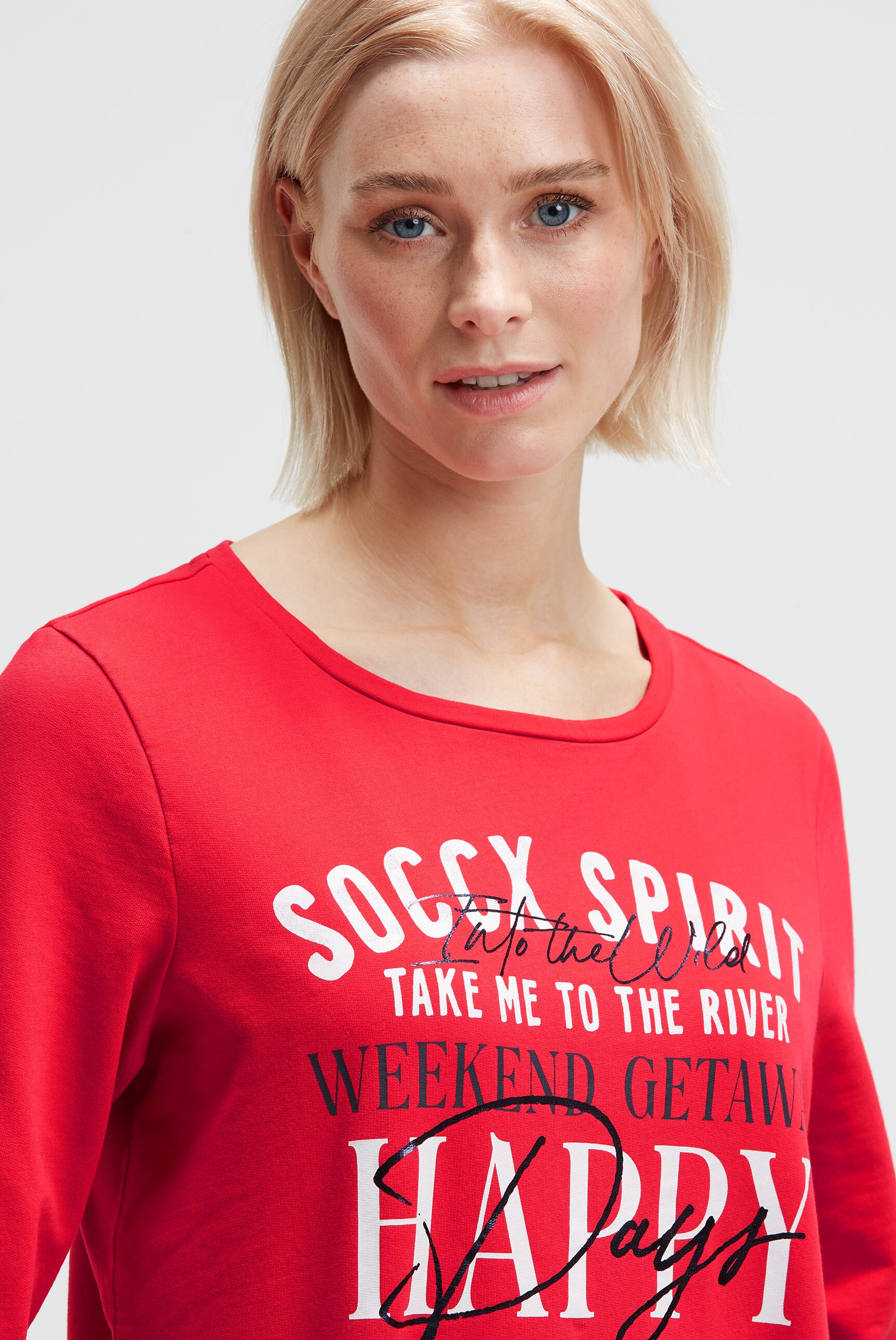 SOCCX Sweater , mit Bindeband im Saum
