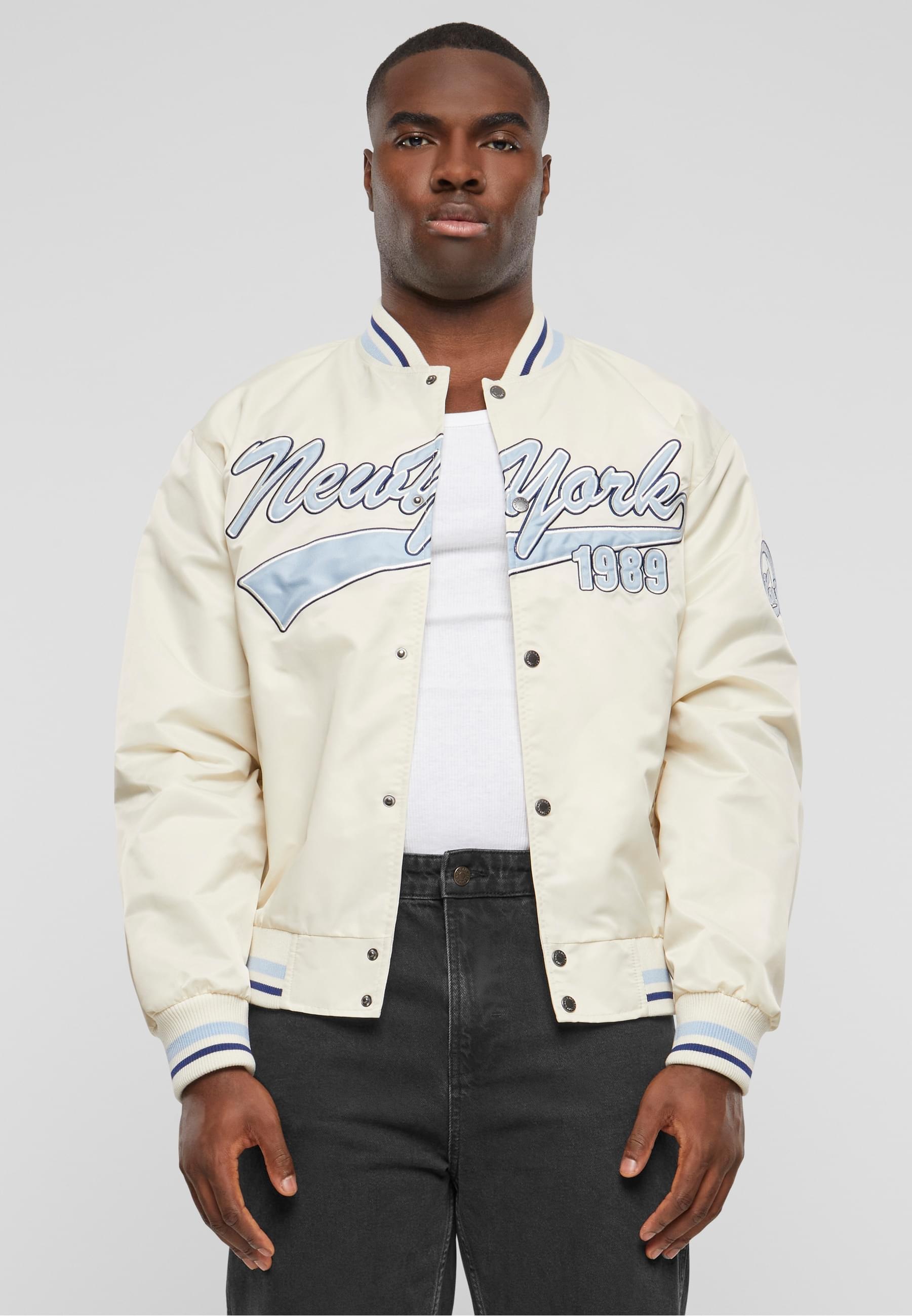 Karl Kani Allwetterjacke »Karl Kani Herren KU242-011-1 Varsity Bowling Jacket«, (1 St.), ohne Kapuze