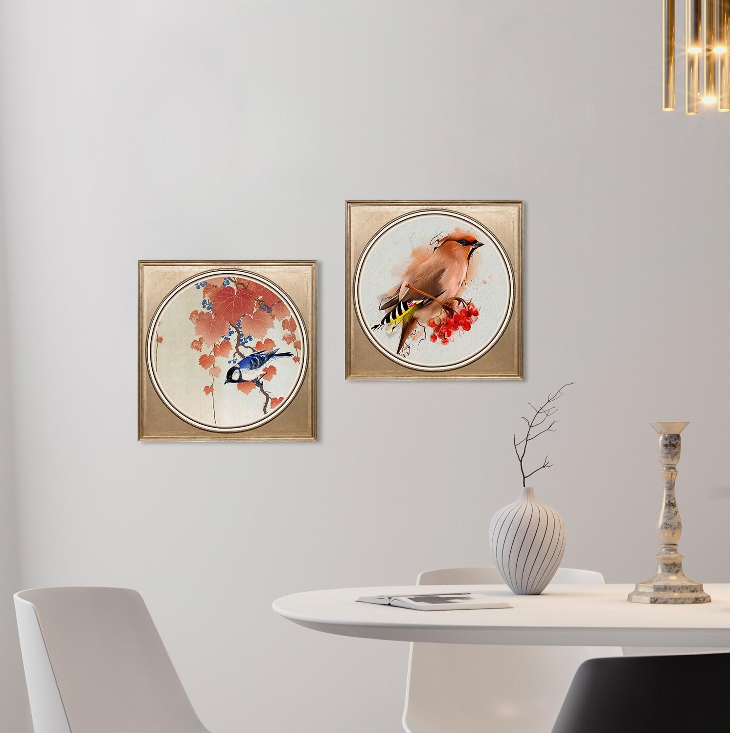 queence Acrylglasbild "Bunter Vogel I", Kunst-Vögel-Vogelbilder-Obst-Gemäld günstig online kaufen