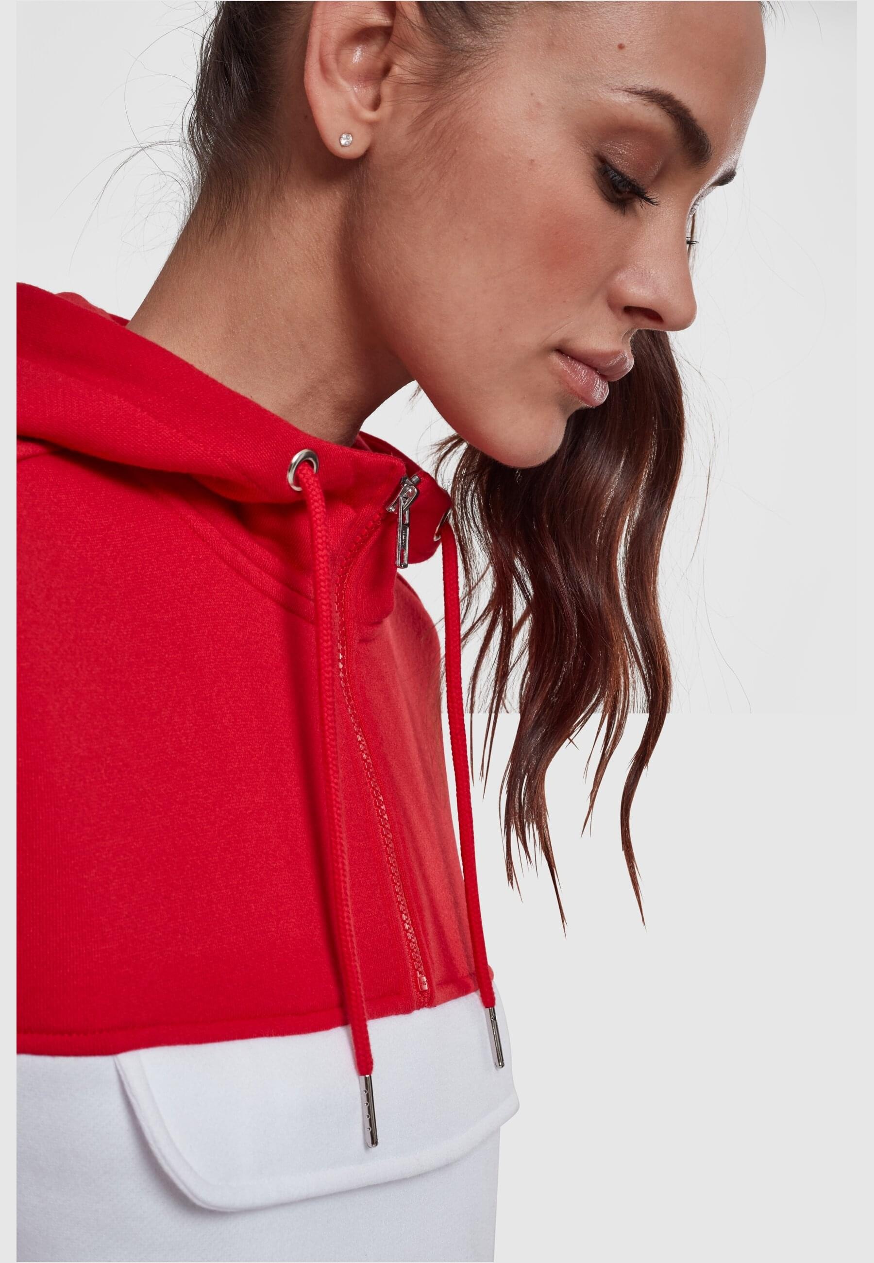 URBAN CLASSICS Rundhalspullover »Urban Classics Damen Ladies Color Block Sweat Pull Over Hoody«, (1 tlg.)