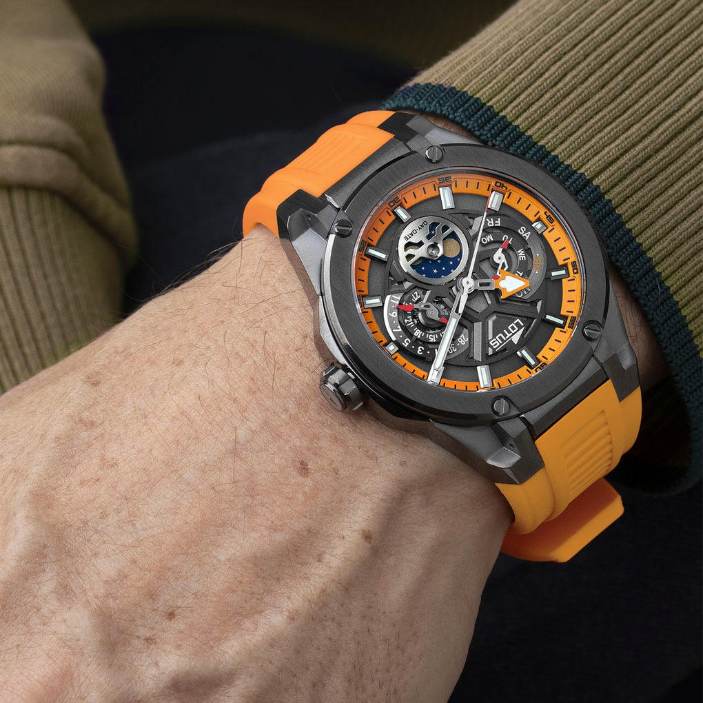 Lotus Multifunktionsuhr »Vortex«, Quarzuhr, Armbanduhr, Herrenuhr, Kautschukarmband, Datum, Mondphase