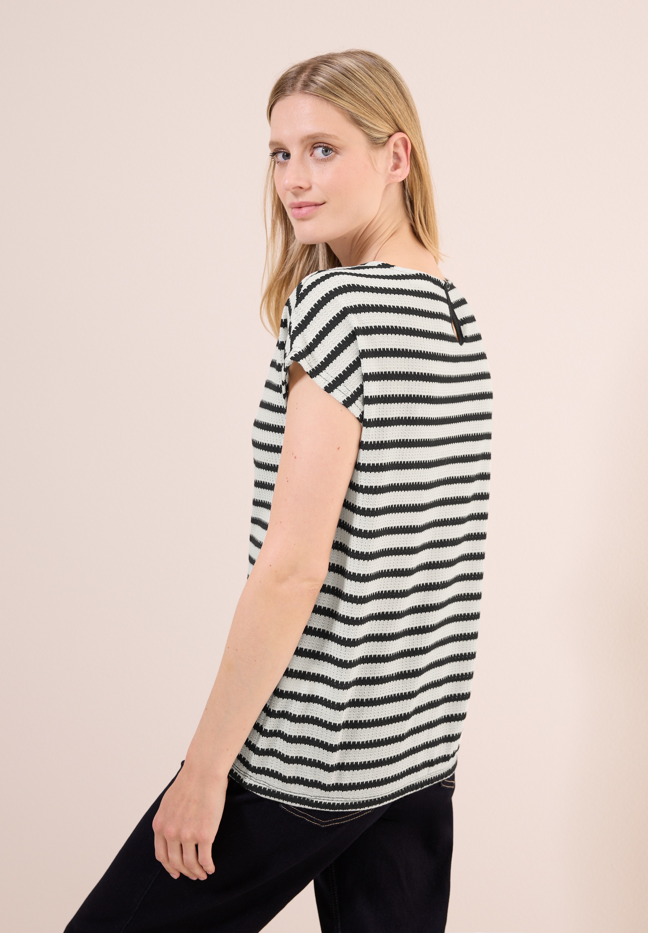 Cecil T-Shirt, mit Elastiksaum günstig online kaufen