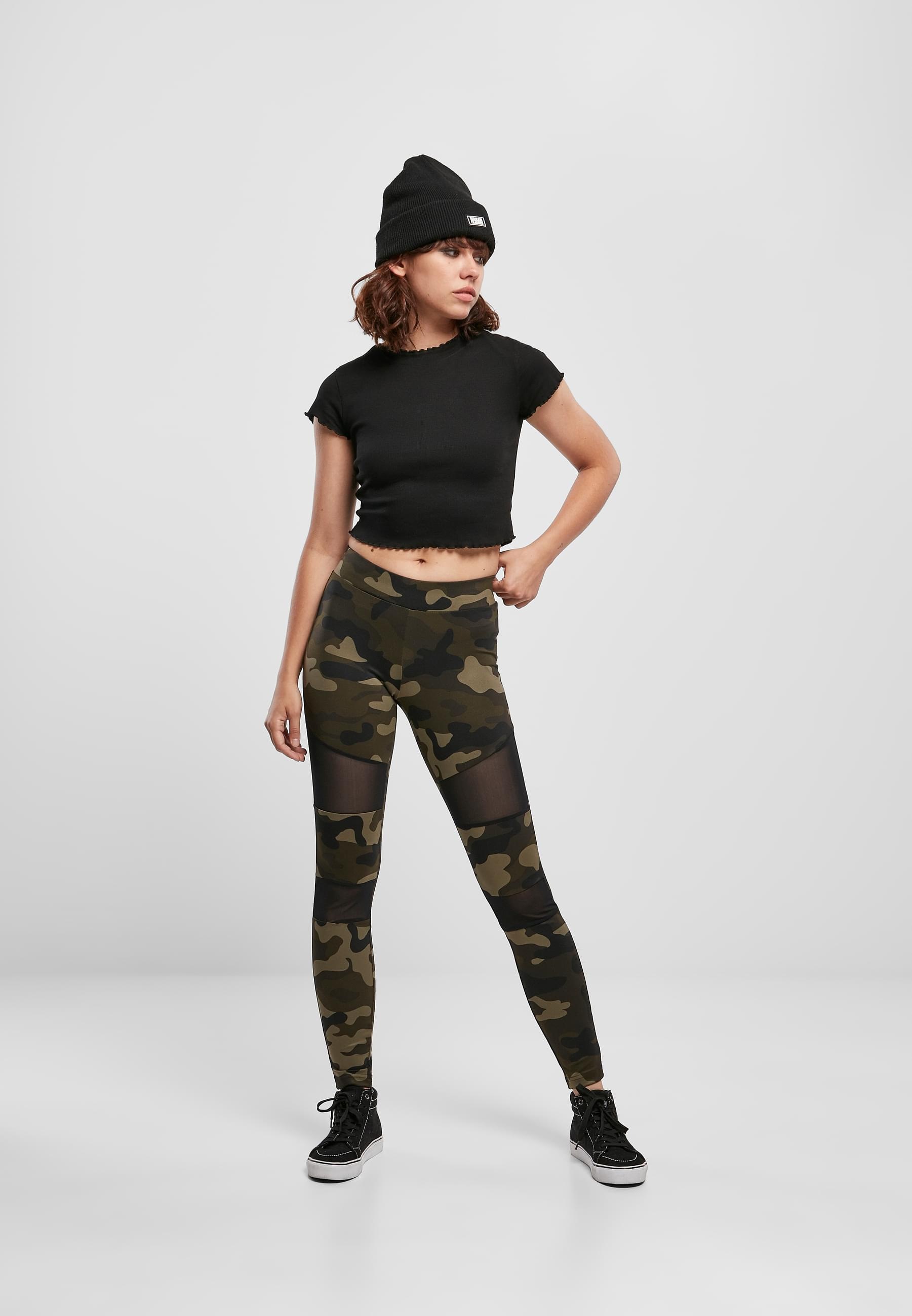 URBAN CLASSICS Leggings »Urban Classics Damen Ladies Camo Tech Mesh Leggings«, (1 tlg.)