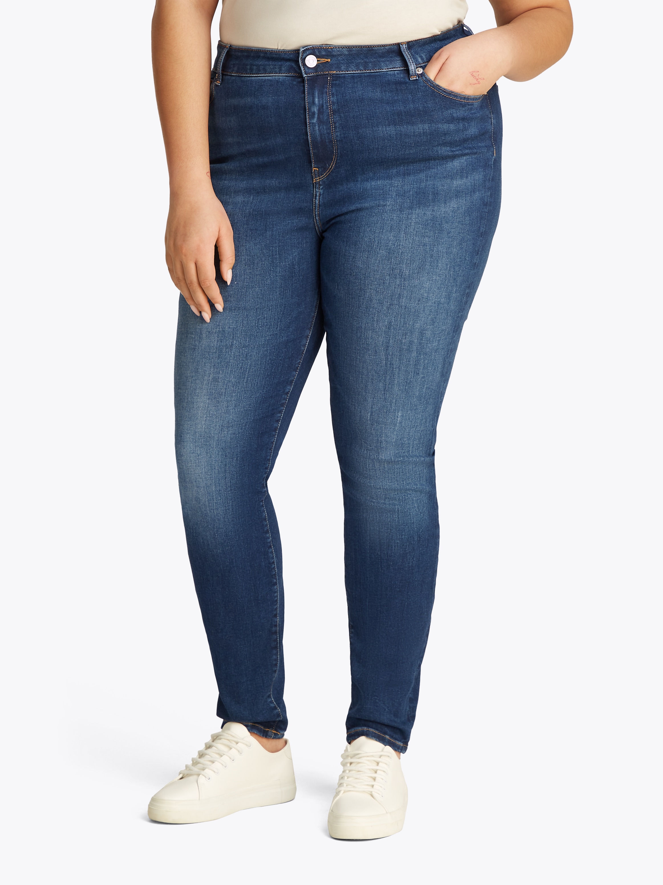 Tommy Hilfiger Curve Skinny-fit-Jeans "CRV DNM BLACK HARLEM U SKINNY HW", i günstig online kaufen