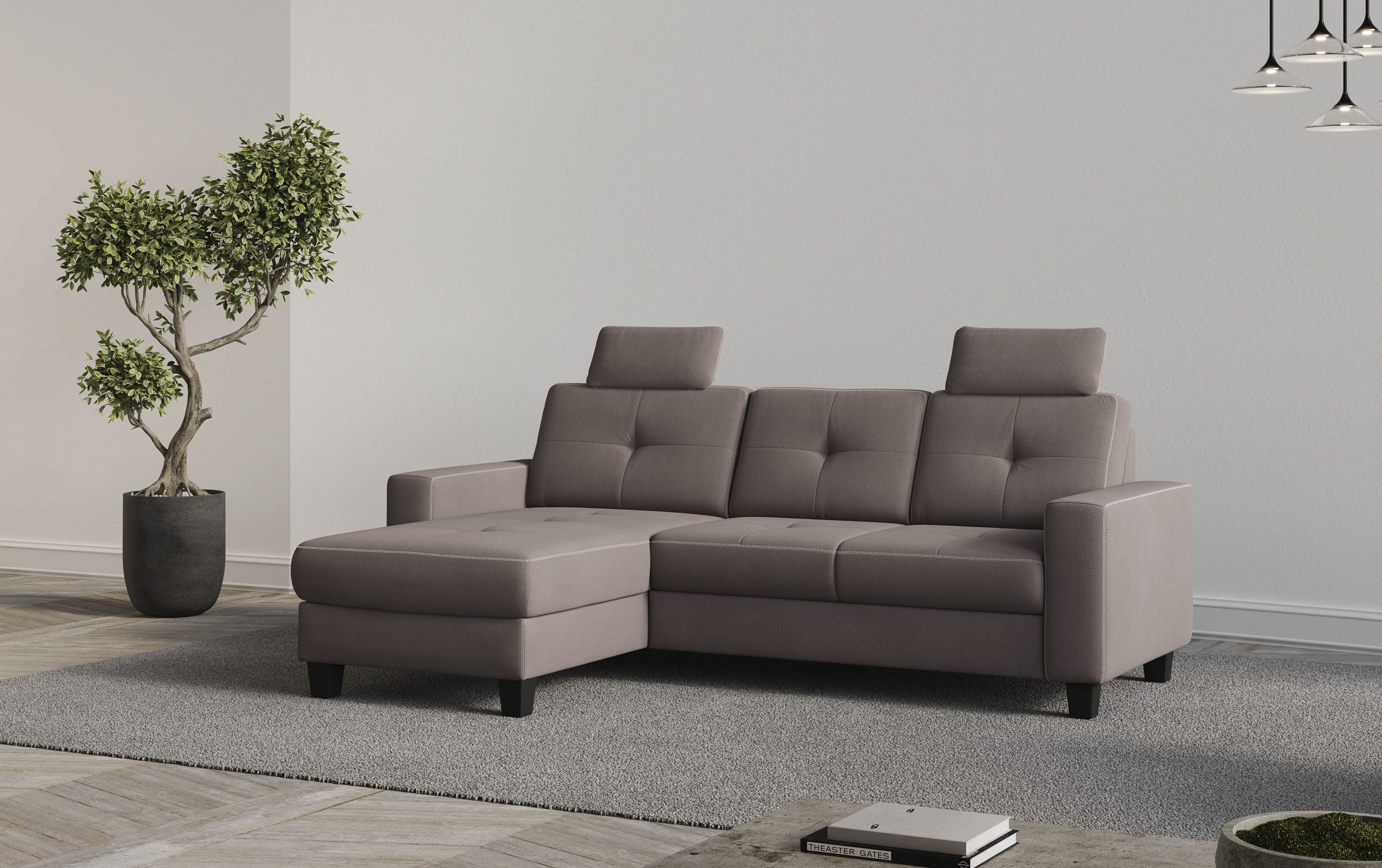 OTTO home Ecksofa "Varese" wahlweise mit Schlaffunktion und Bettkasten