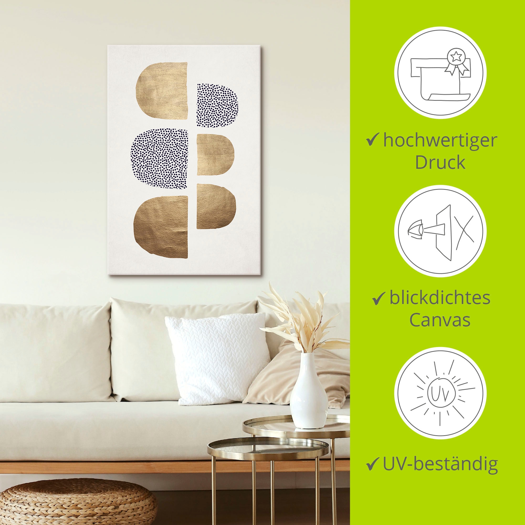 Artland Leinwandbild »Geometrische Abstracta«, Muster, (1 St.), auf Keilrahmen gespannt