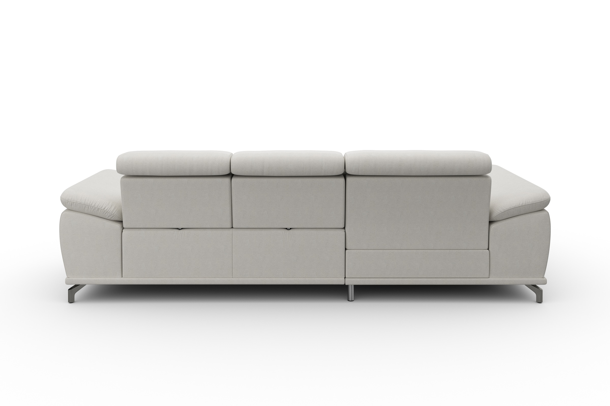sit&more Ecksofa »Cabrio L-Form, mit Sitztiefenverstellung, Arm- und Kopfteilverstellung«, 2 Nierenkissen, Federkern, optional Bettfunktion und Stauraum