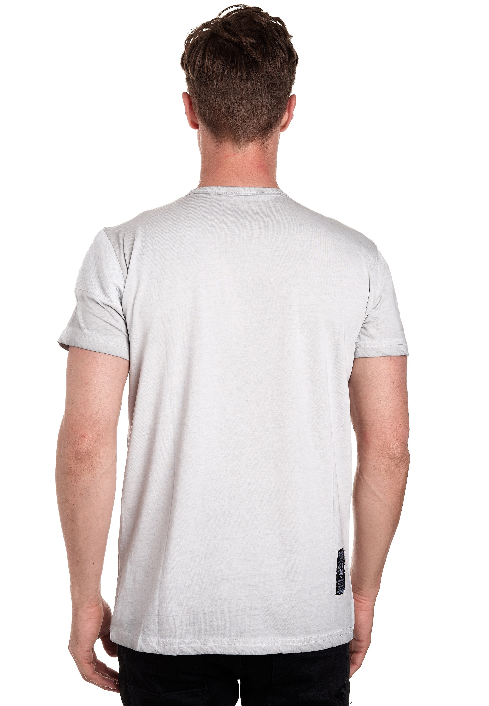 Rusty Neal T-Shirt, mit schicker Knopfleiste