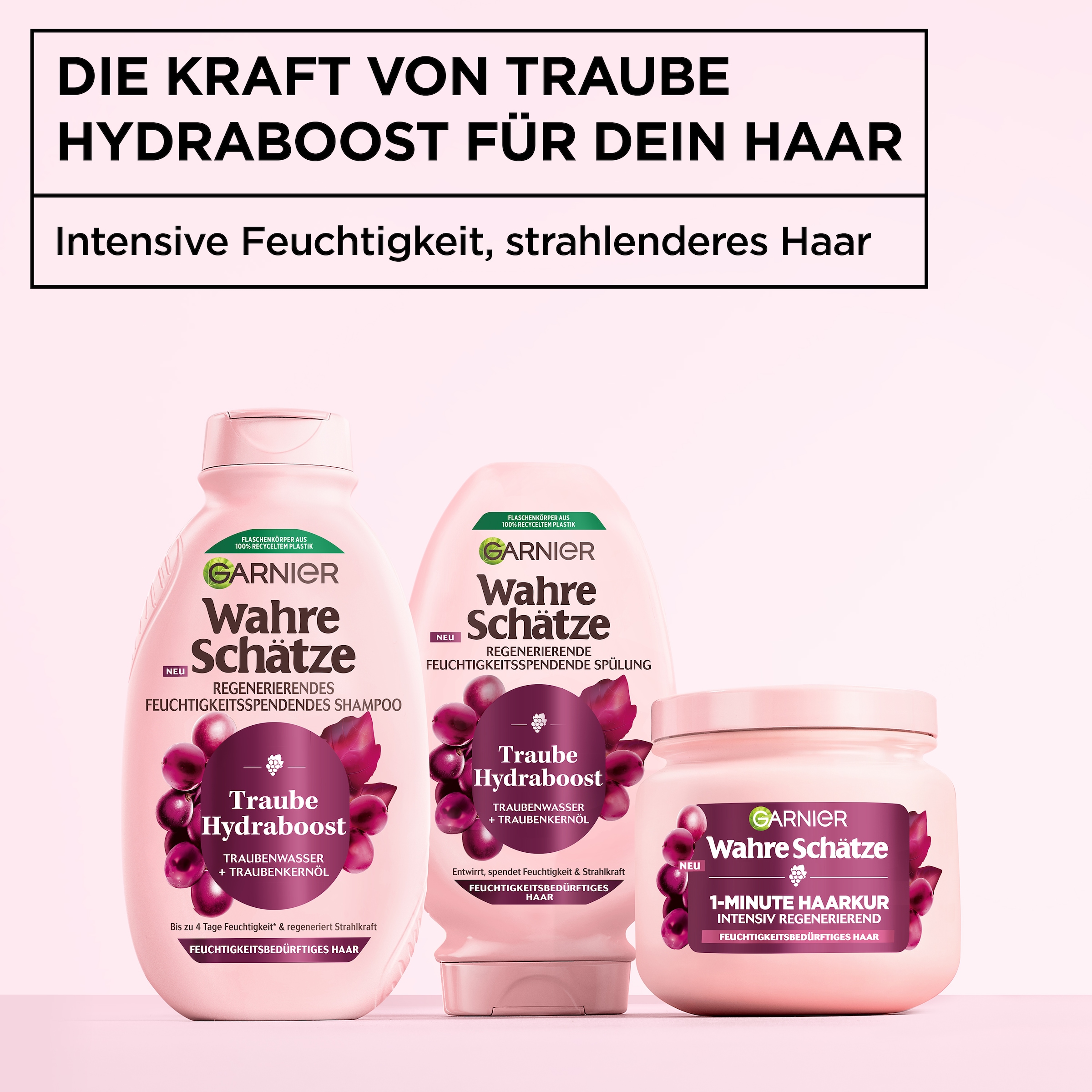 GARNIER Haarspülung »Garnier Wahre Schätze Traube Hydraboost Spülung (6er Packung)«