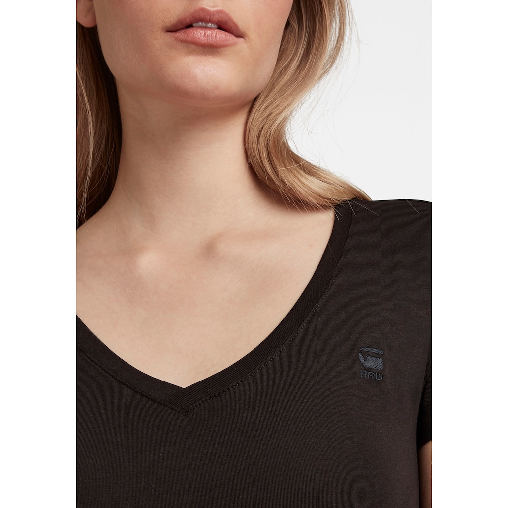 G-Star RAW V-Shirt »Base v t wmn cap sl«, mit kleinem Logodruck vorne