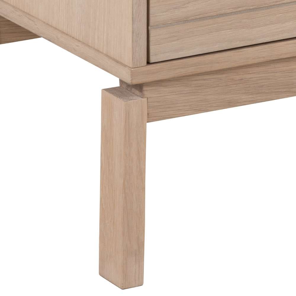 ACTONA GROUP Sideboard »Linley Anrichte, gerillte Front,«, Eiche furniert, 3 Türen, 3 Einlegeböden, Lamellenfront