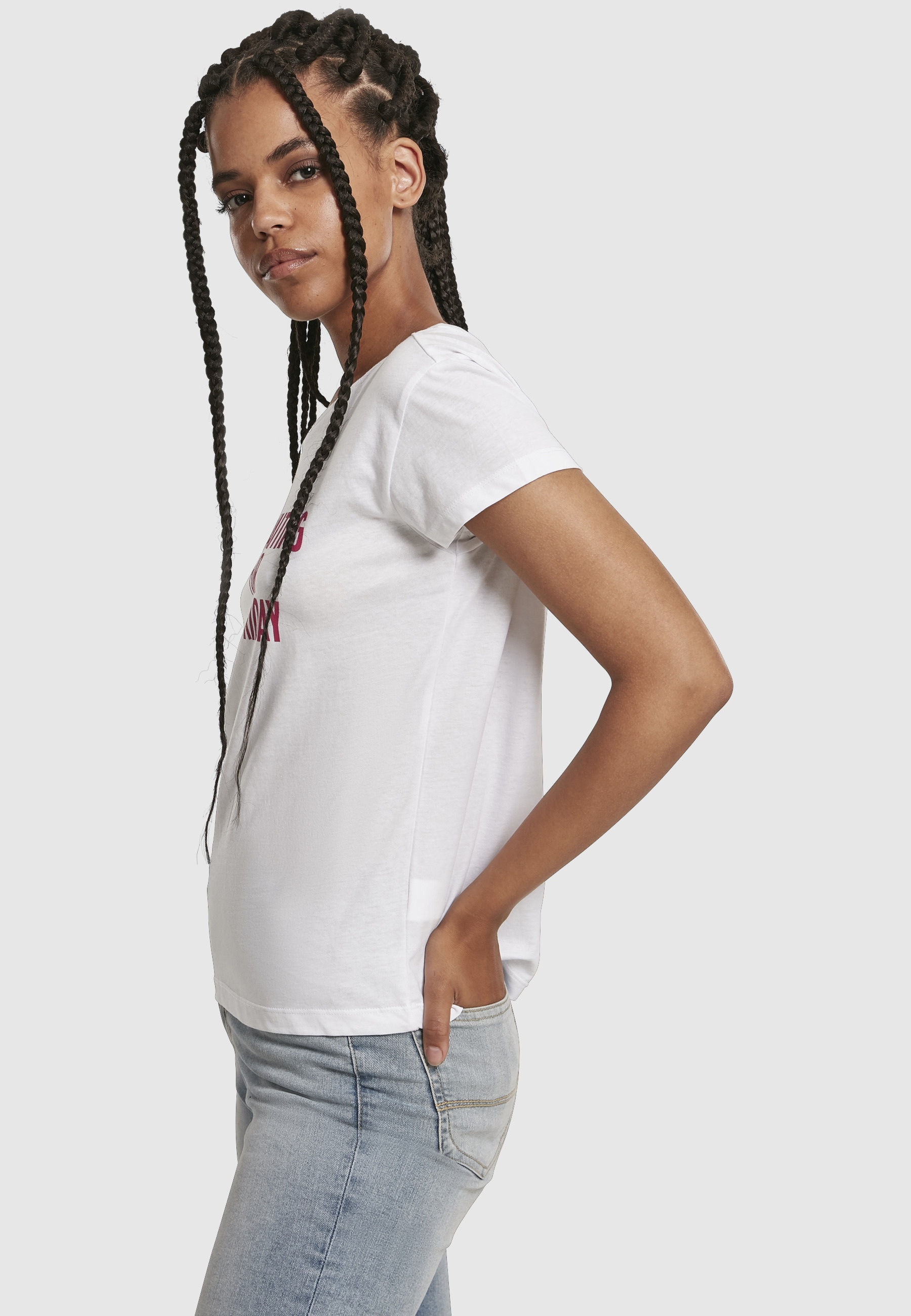 MisterTee T-Shirt »MisterTee Damen Ladies Waiting For Friday Box Tee« 1 Stk.