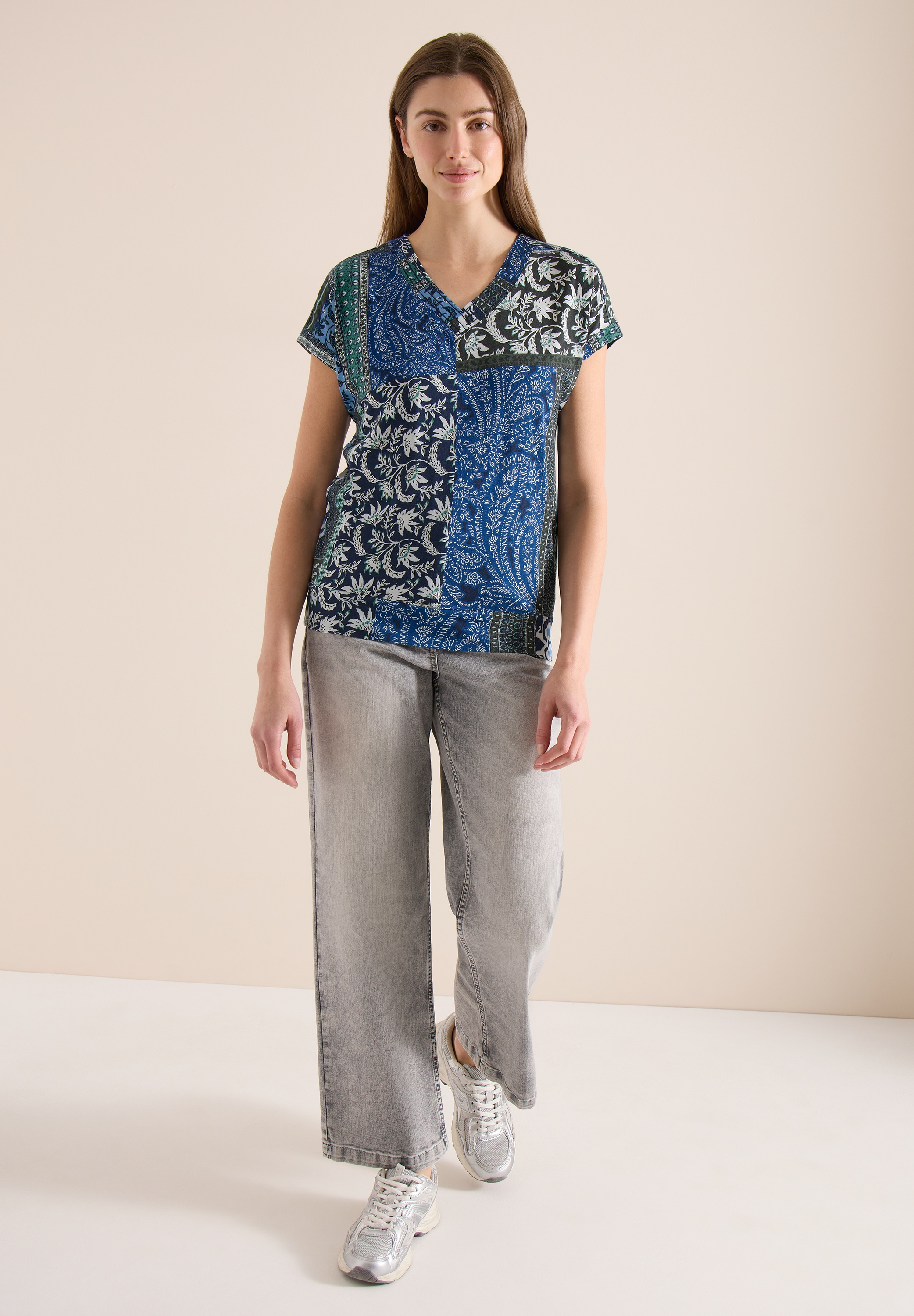 Cecil T-Shirt mit V-Ausschnitt